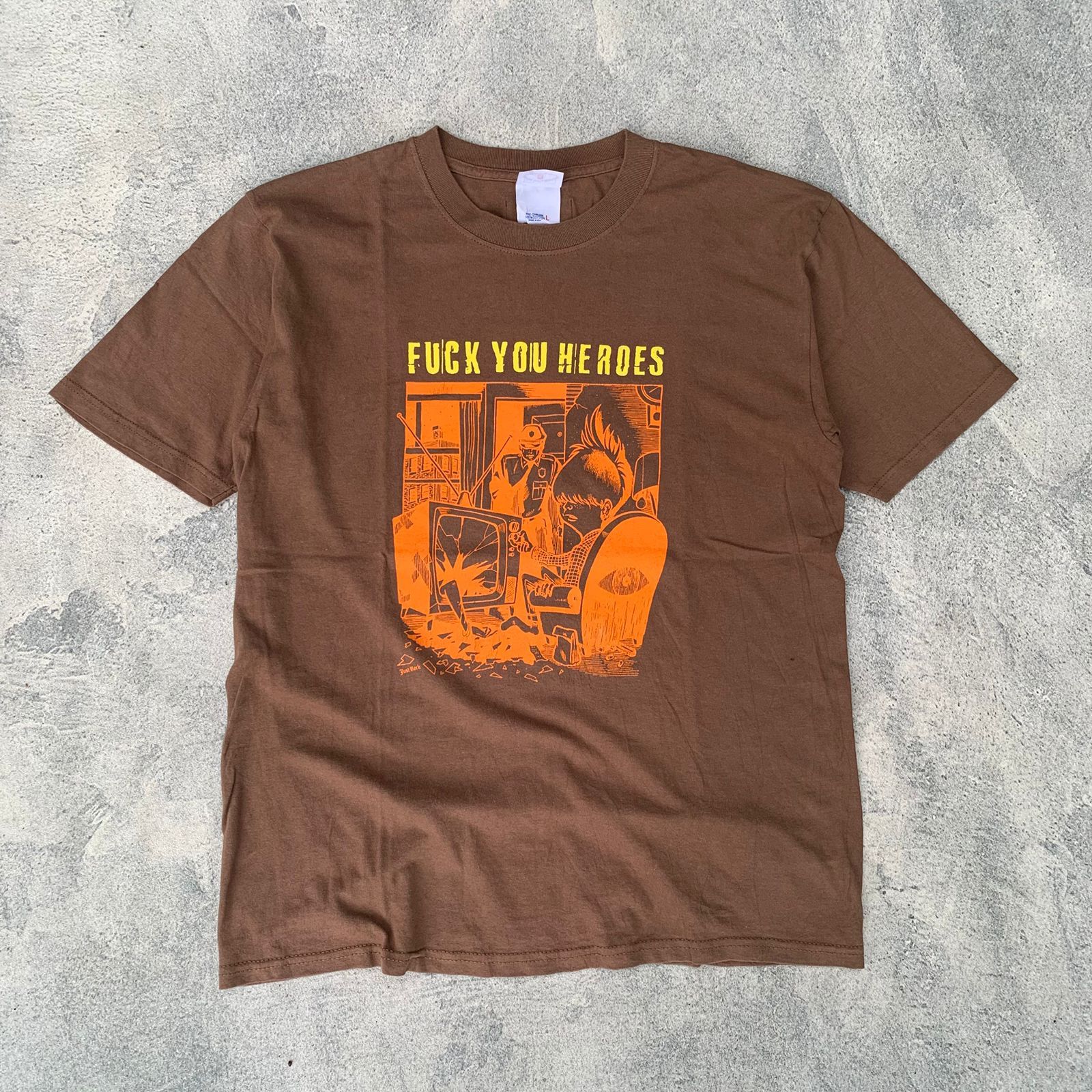 Vtg Japanese Band Fuck You Heroes Tshirt