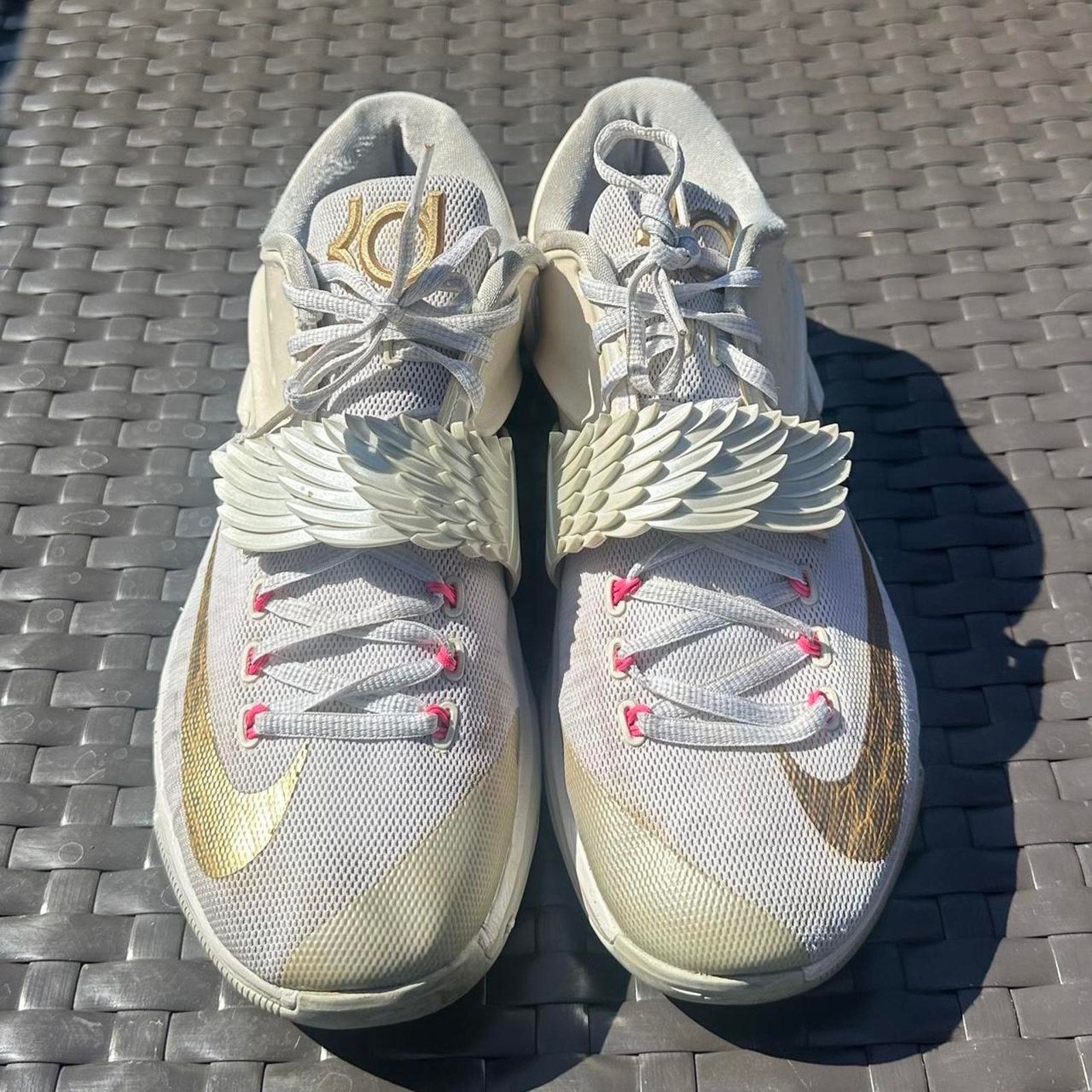 Nike Nike KD 7 PRM Aunt Pearl White 706858-176 Men's Size 11 Size US 11 / EU 44 - 4 Thumbnail