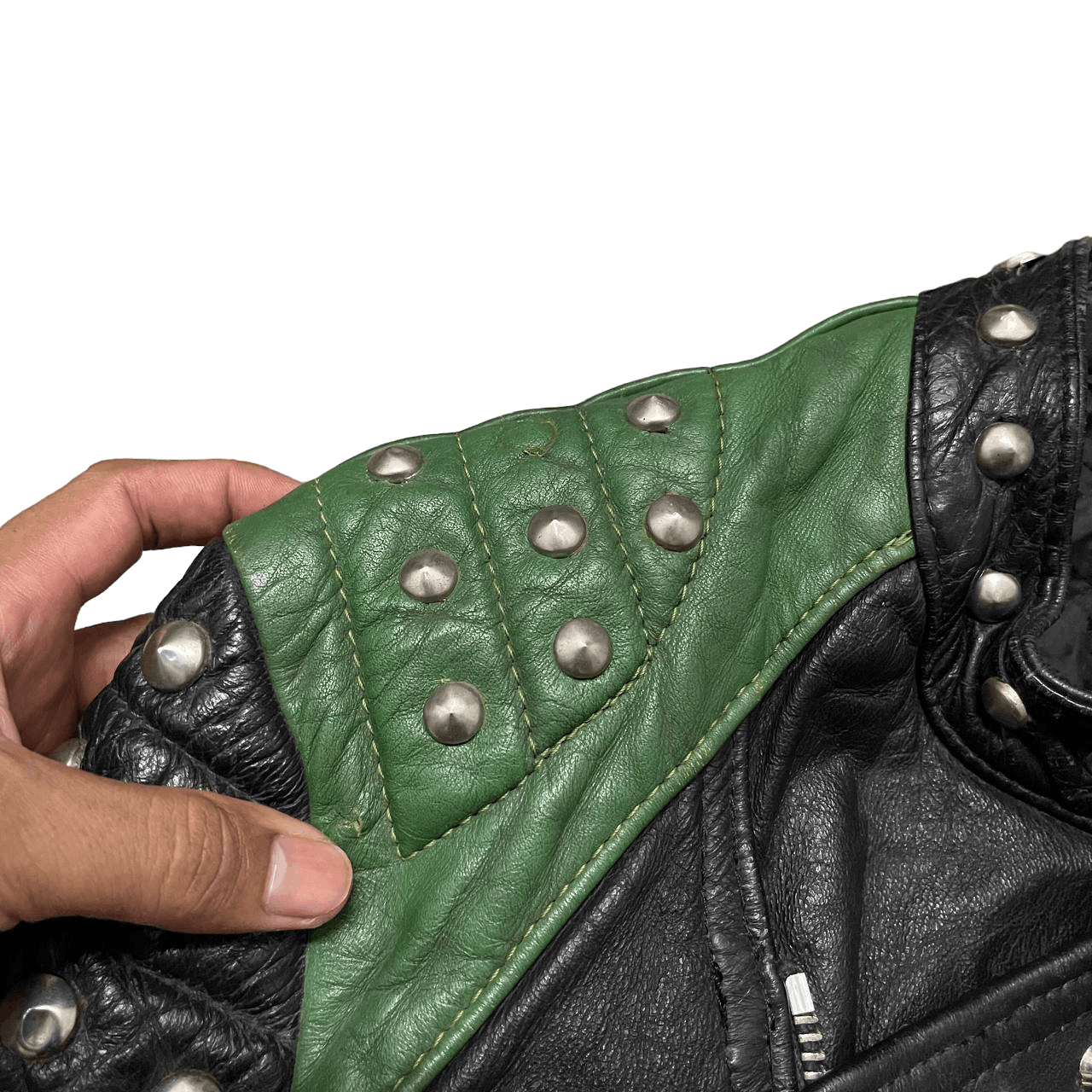 Vintage 70's Punk Rock Studded Custom Leather Jacket