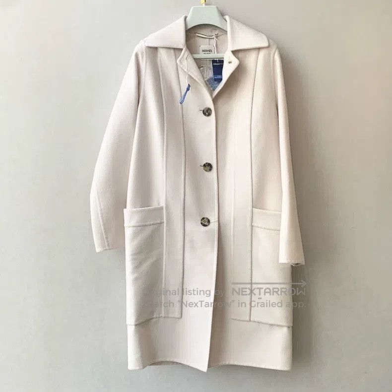 Hermes Hermes Coat Beige Size XXS / US 00 / IT 34 - 1 Thumbnail