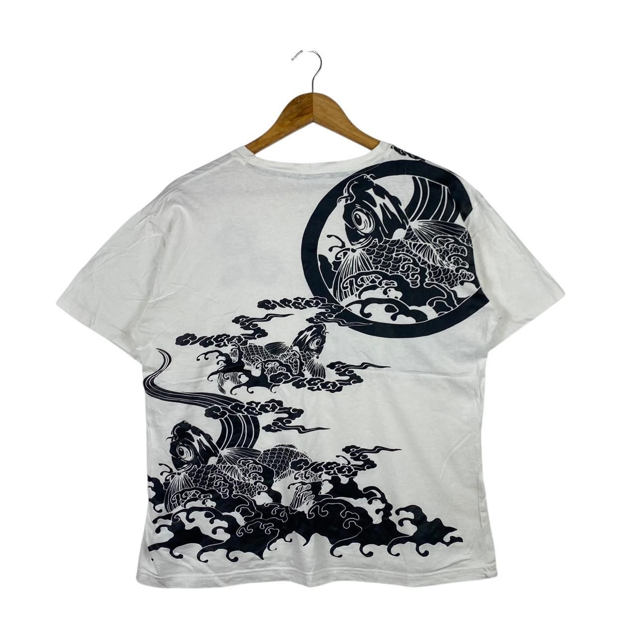 Japanese Brand SUKAJAN T SHIRTS Japan Traditional Koi Sakura Tee Shirt Top Size L / US 10 / IT 46 - 3 Thumbnail