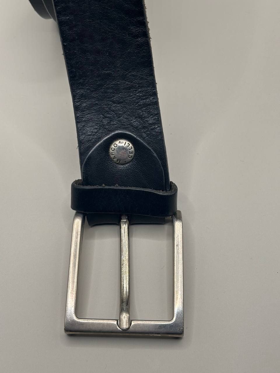 Vintage Marco Celli Genuine Leather Belt - Made in Italy - Black Size 40 - 10 Thumbnail