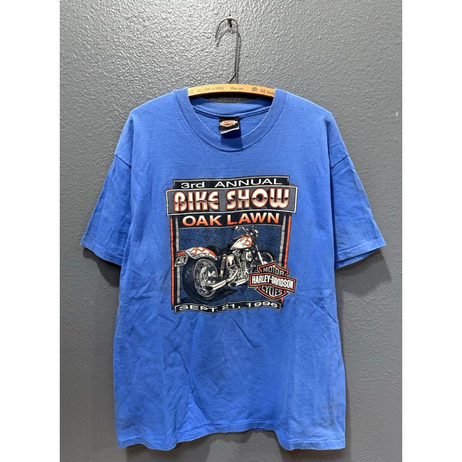 Harley Davidson VINTAGE Harley-Davidson Blue Tee Shirt XL Men 90s Size US XL / EU 56 / 4 - 4 Thumbnail