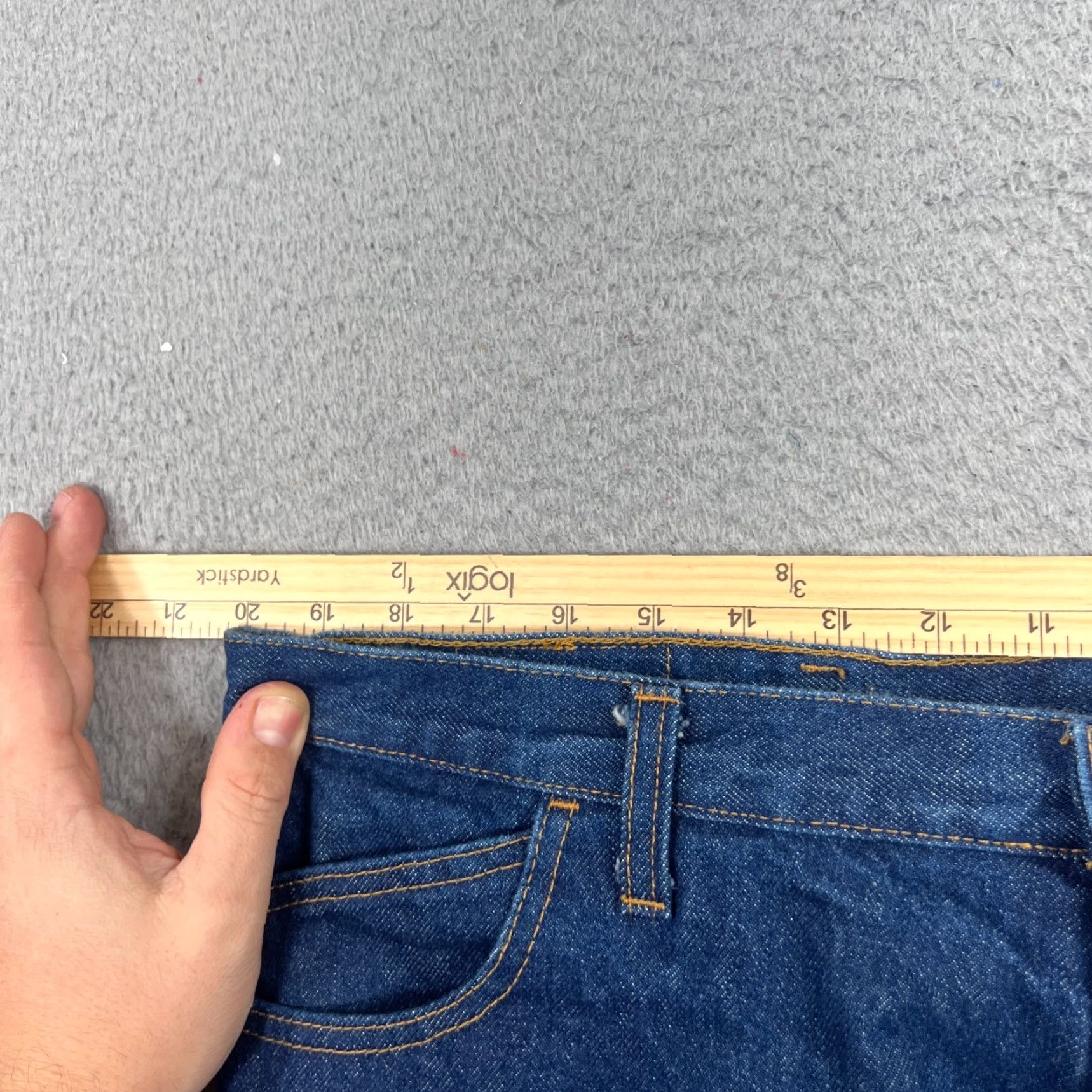Denime Dearborn Jeans Mens 38x40 Medium Wash Blue Denim USA Chicago Straight Leg Mens Size US 38 / EU 54 - 5 Thumbnail