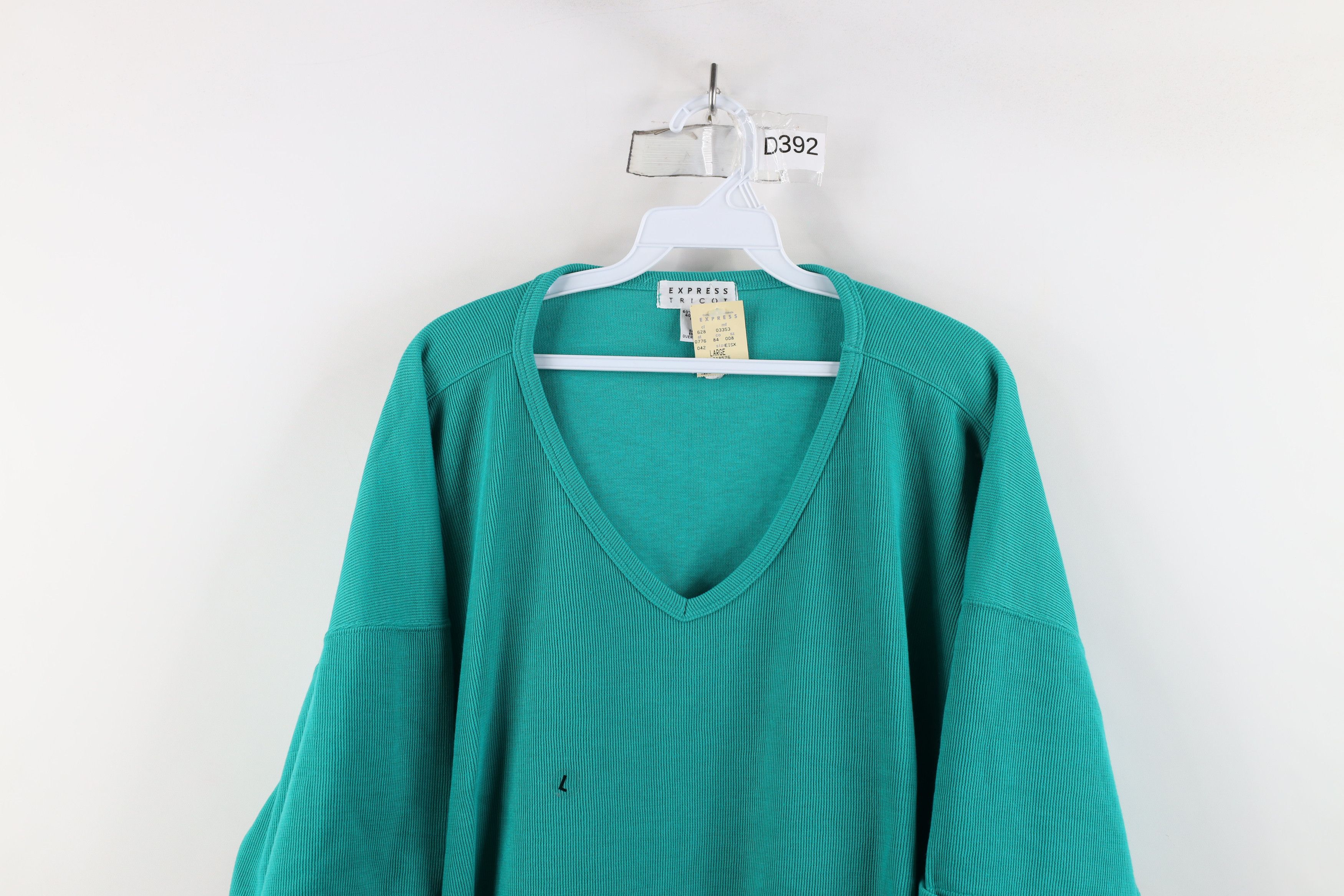 Express × Vintage Deadstock Vintage 90s Express Thermal Ribbed Knit T-Shirt Size L / US 10 / IT 46 - 2 Thumbnail