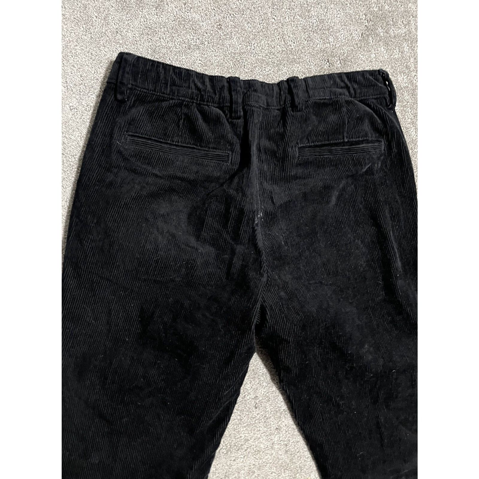 Mango MNG Men's Slim-Fit Drawstring Corduroy Trousers SZ 30 Black Size US 30 / EU 46 - 2 Thumbnail