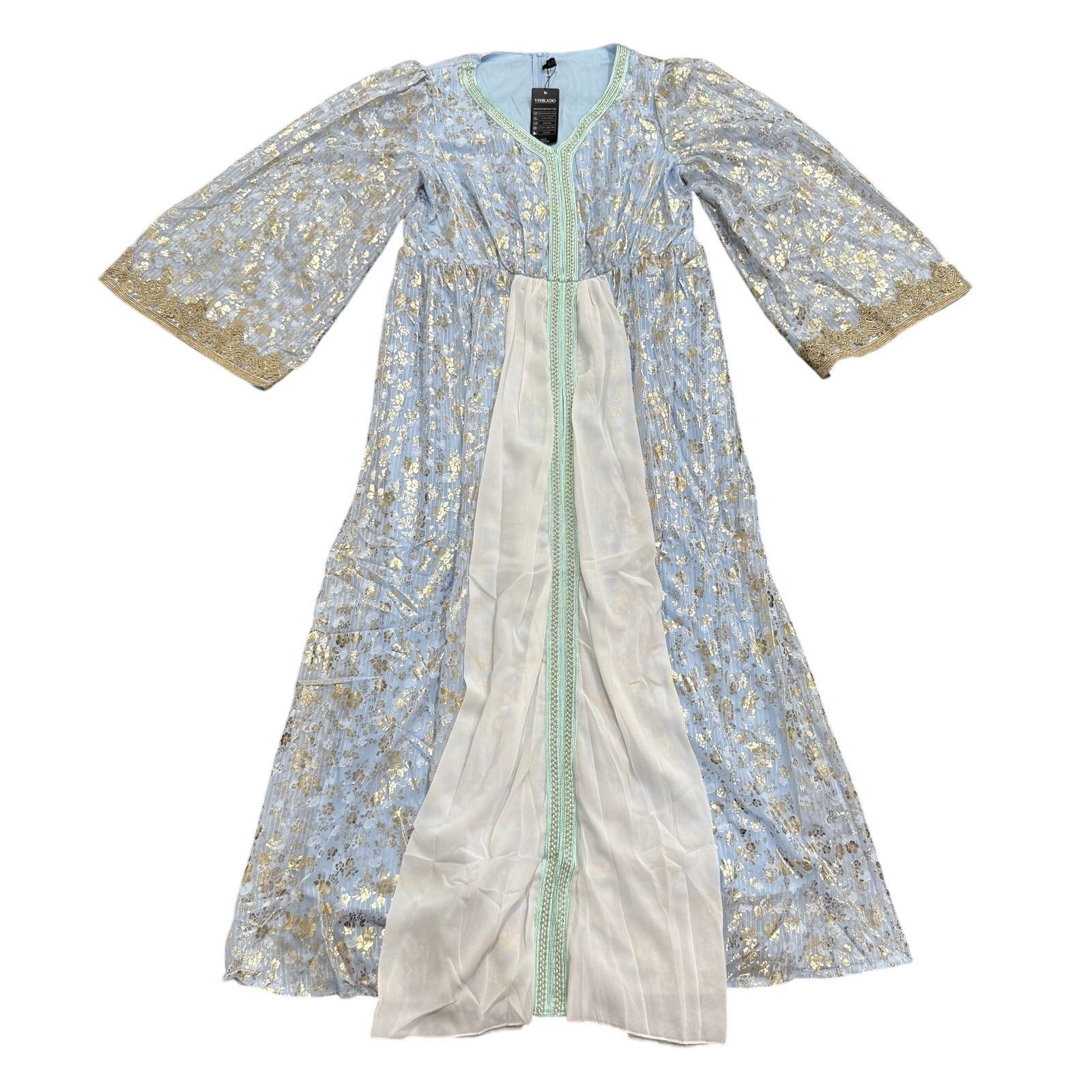 Shein Women's V-Neck Traditional Floral Print Maxi Dress, Size 2XL Size XXL / US 16-18 / IT 52-54 - 1 Thumbnail