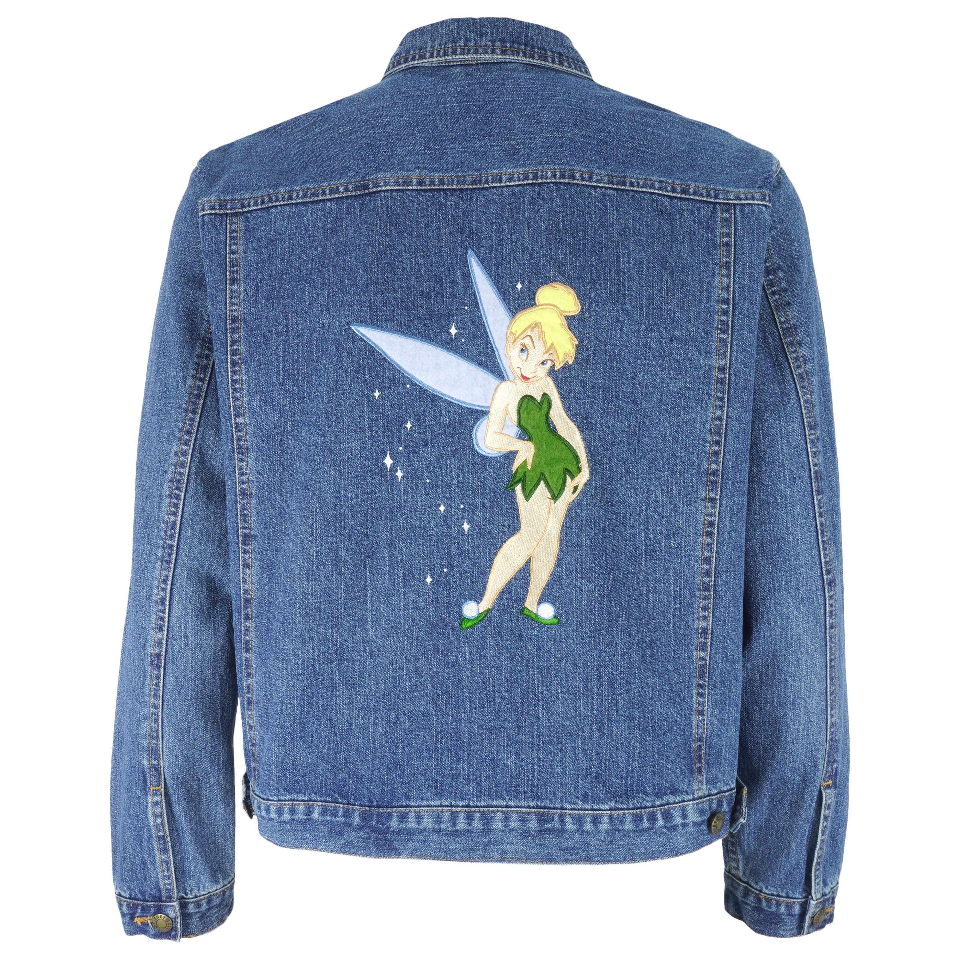 Disney Vintage - Tinker Bell Embroidered Denim Jacket 1990s Size US L / EU 52-54 / 3 - 1 Thumbnail