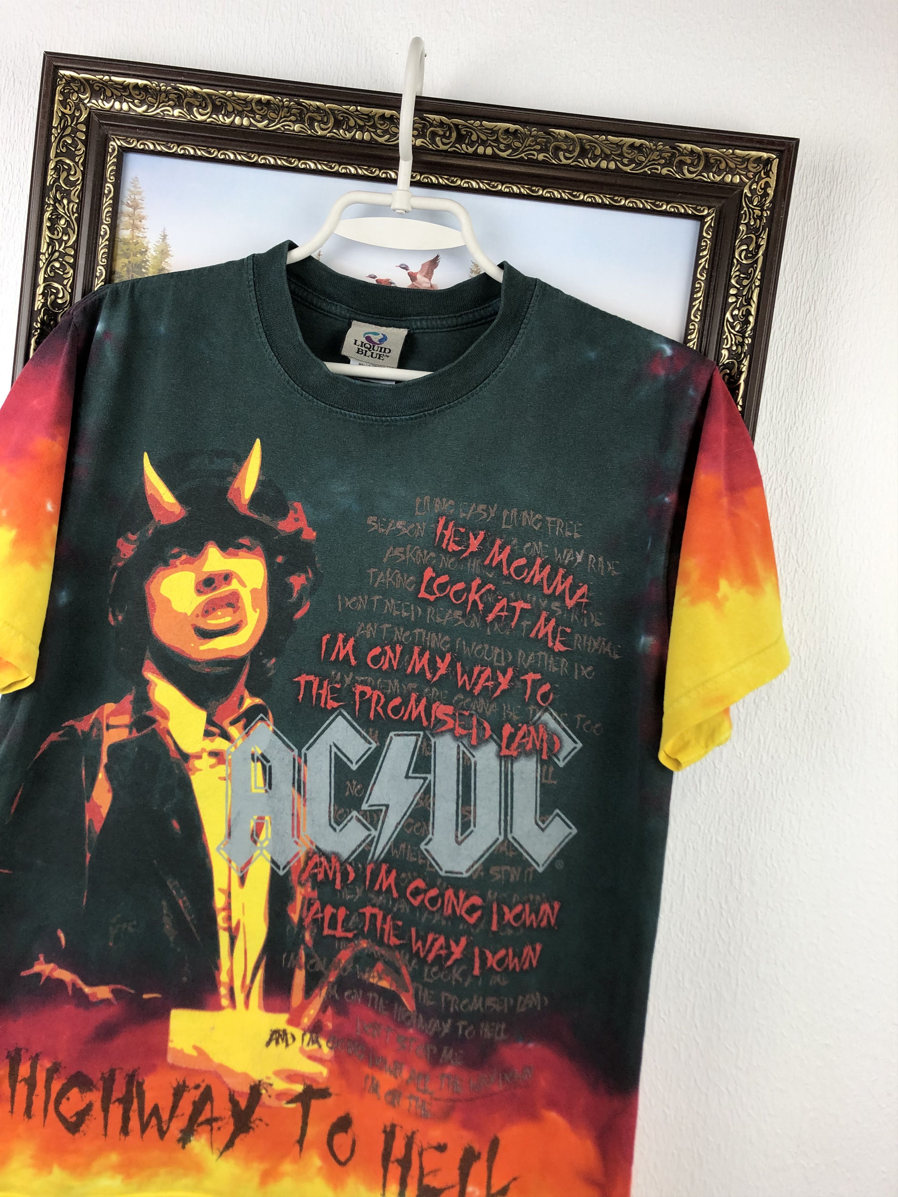Band Tees Vintage Liquid Blue AC/DC Highway To Hell Tie Dye Shirt Tee Size US S / EU 44-46 / 1 - 4 Thumbnail