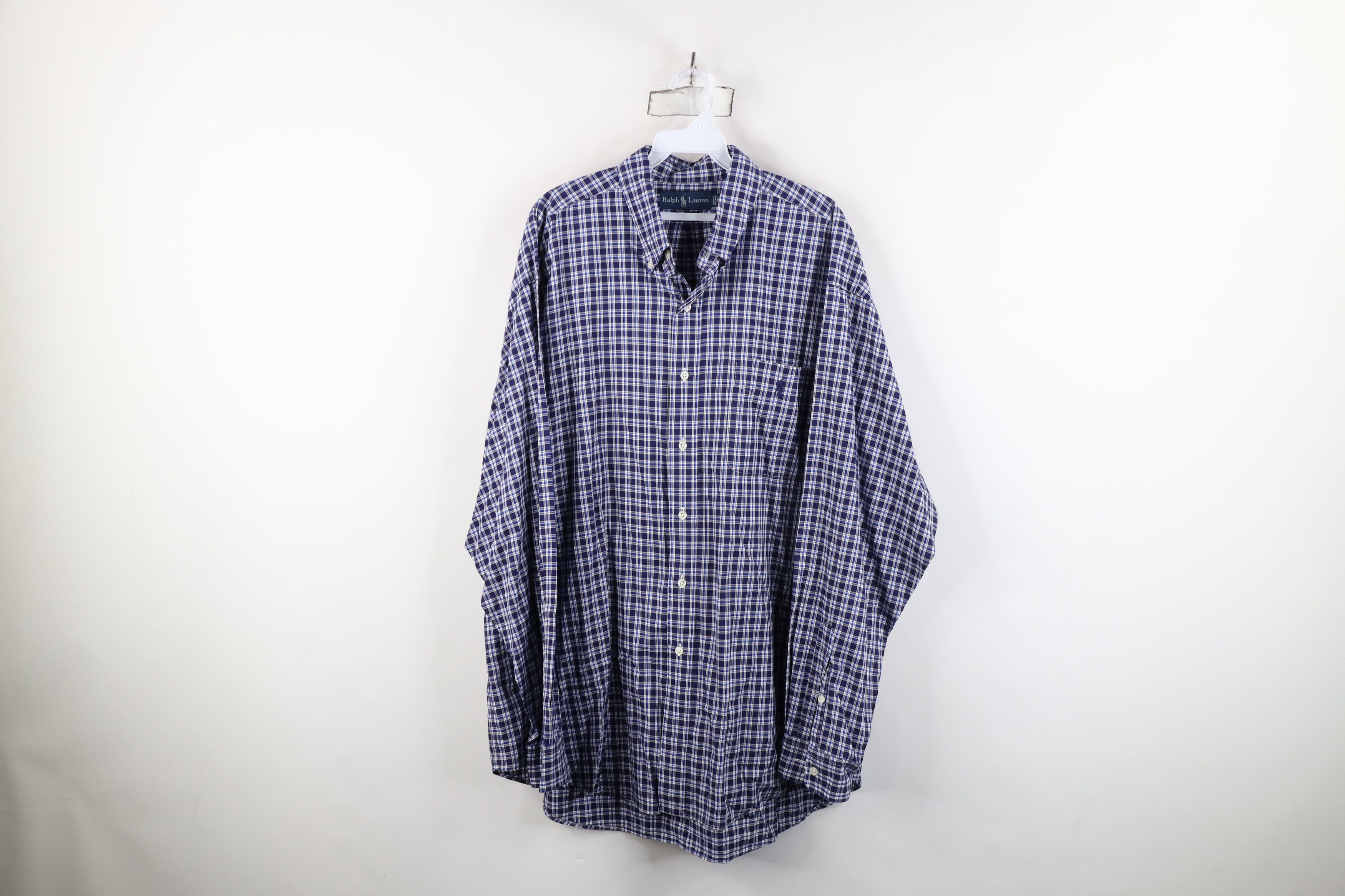 Ralph Lauren Vintage 90s Ralph Lauren Collared Button Down Shirt Plaid Size US XL / EU 56 / 4 - 1 Thumbnail