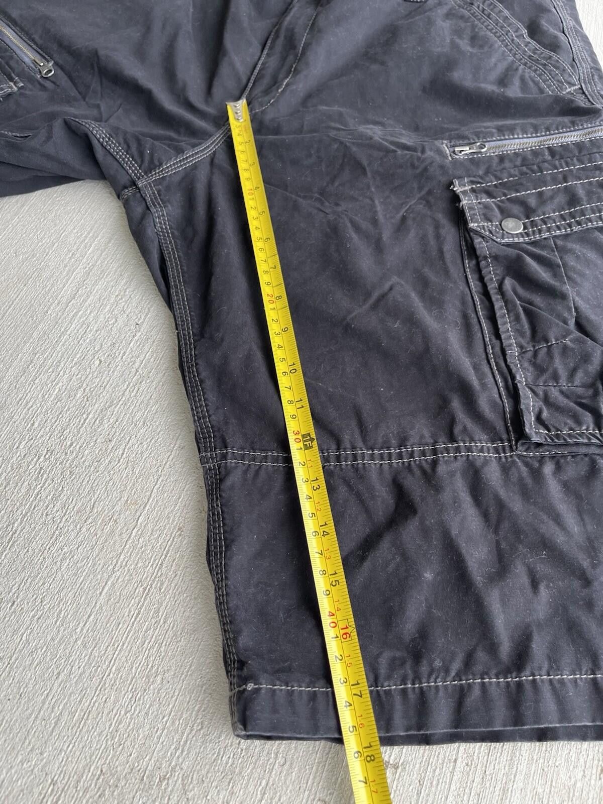 Lee Lee Dungarees Cargo Shorts Mens 38 Black Cotton Utility Size US 38 / EU 54 - 9 Thumbnail