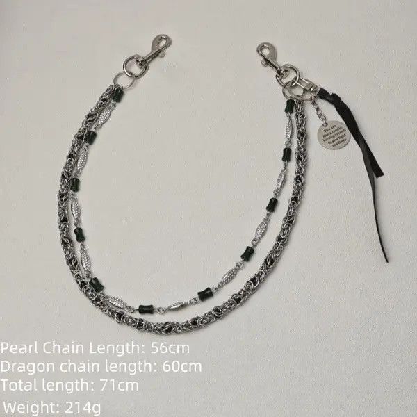 Japanese Brand 2 Layer Natural Echo Pearled Wallet Chain Size ONE SIZE - 2 Thumbnail