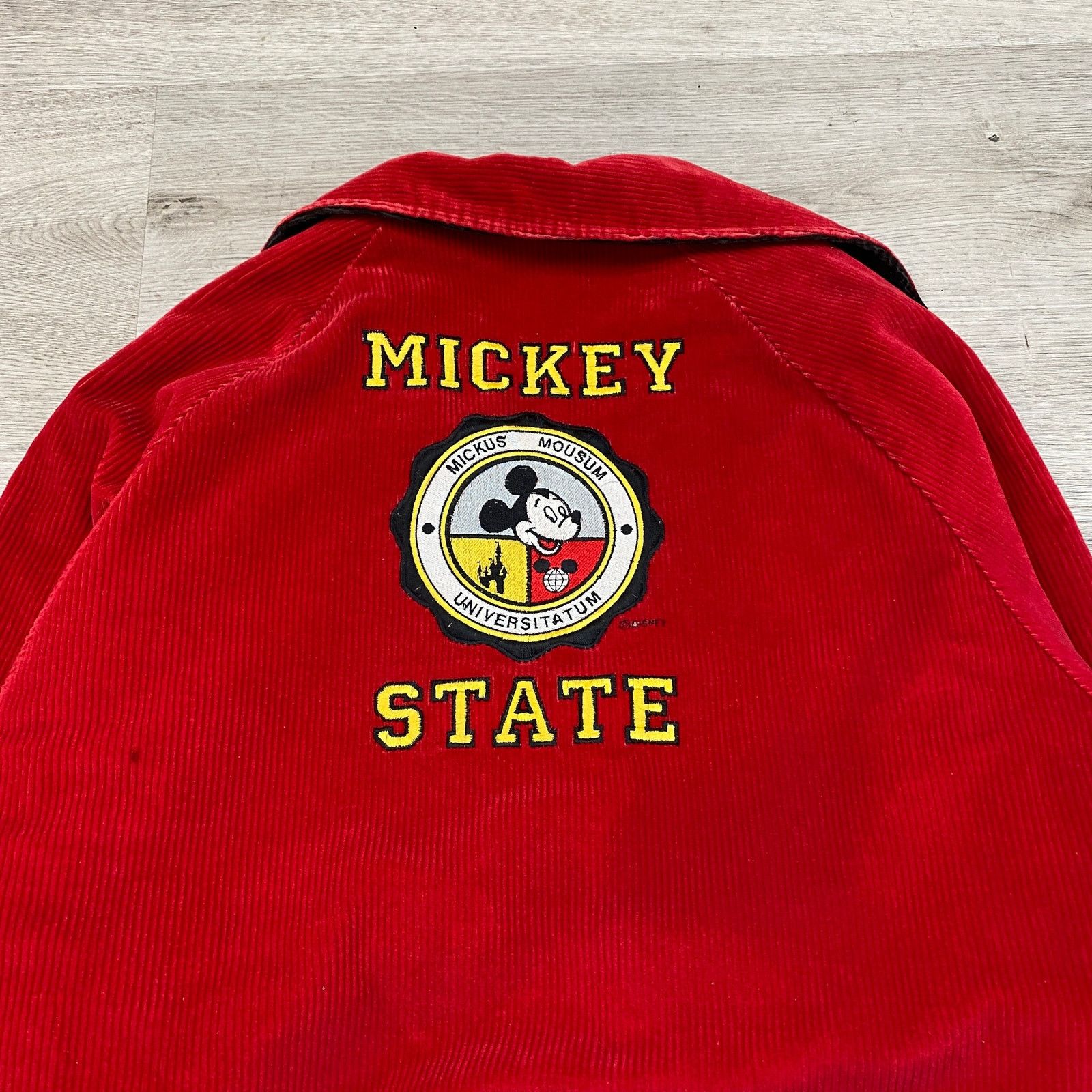 Delong × Disney × Vintage VTG 90s Disney Mickey State Embroidered Corduroy Bomber Sm Size US S / EU 44-46 / 1 - 5 Thumbnail
