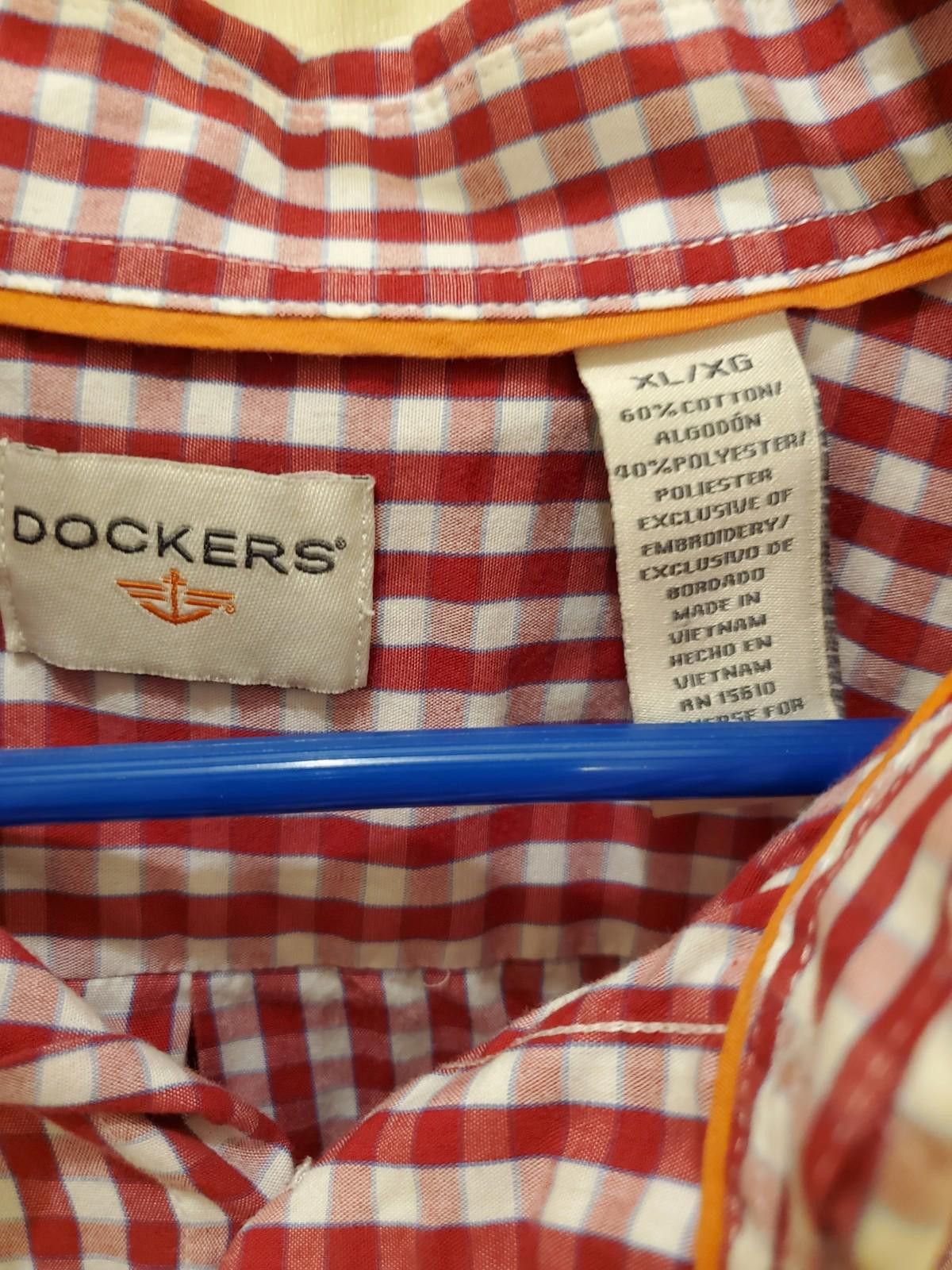 Dockers Dockers Shirt Mens XL Red Checked Long Sleeve Button Down Size US XL / EU 56 / 4 - 4 Thumbnail