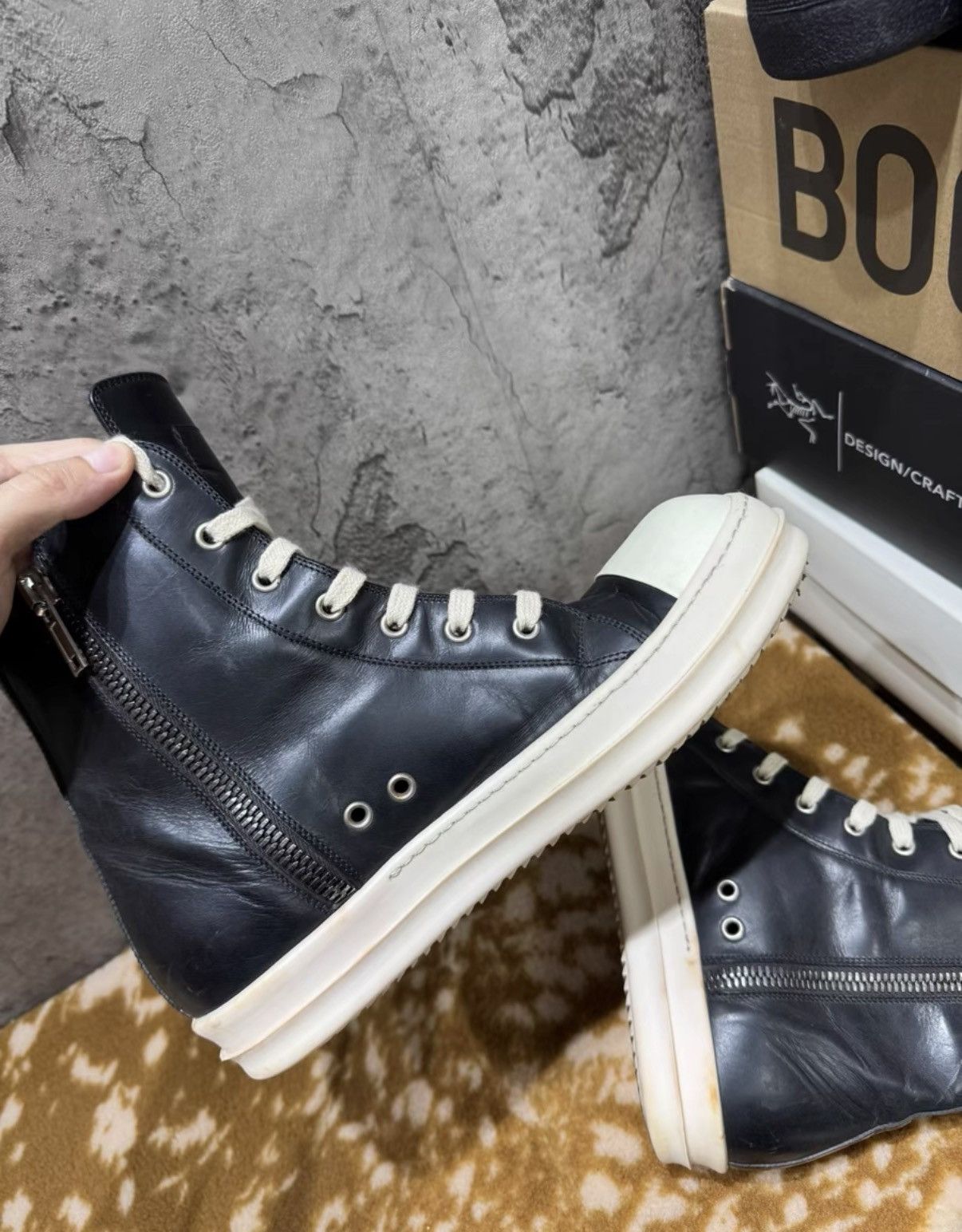 Rick Owens Rick Owens Main Line High Top Ramones K37 Size US 7.5 / EU 40-41 - 7 Thumbnail