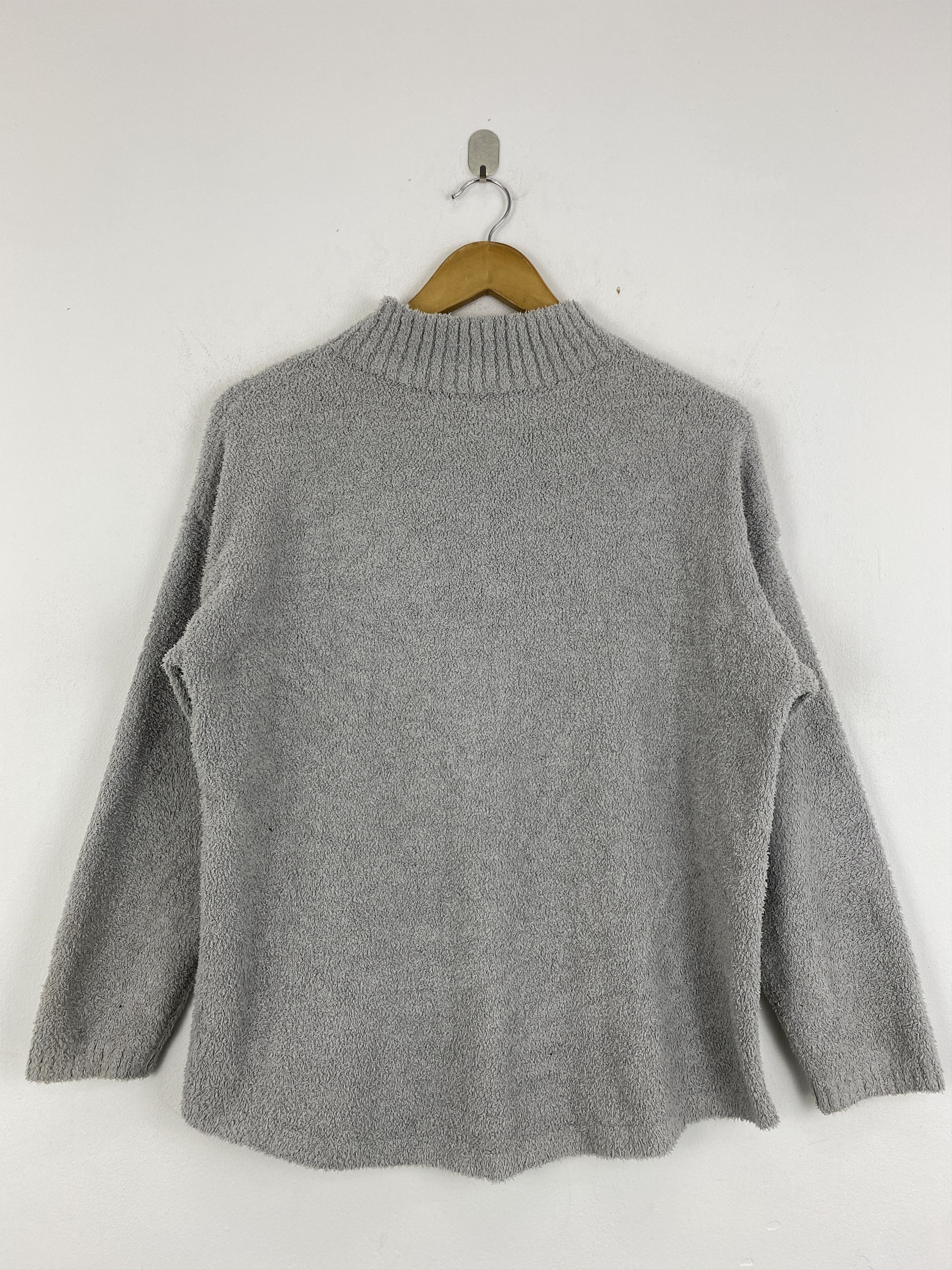 Japanese Brand Uniqlo neck Jumper Fleece Knitwear Grey JA0156 Size US L / EU 52-54 / 3 - 1 Thumbnail