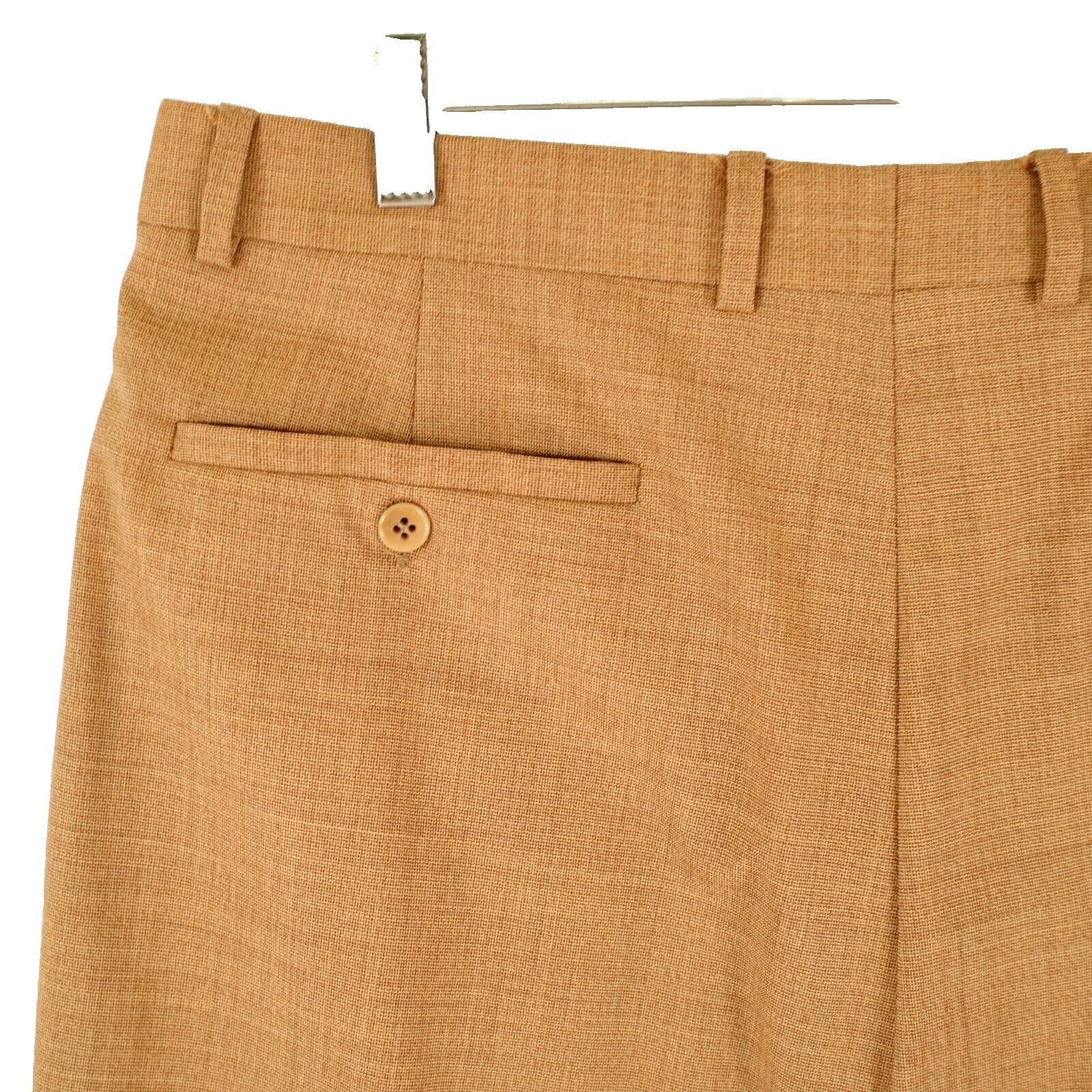 Zanella Zanella Jesse Textured Wool Basketweave Brown Pleated Cuffed Size 34R - 6 Thumbnail