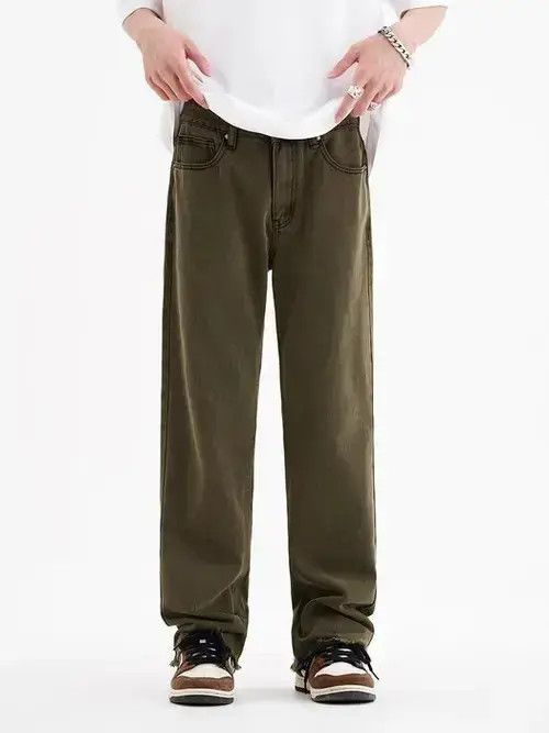 Japanese Brand × Jean Vintage Matcha Green Water Wash Jeans Size US 33 - 1 Thumbnail