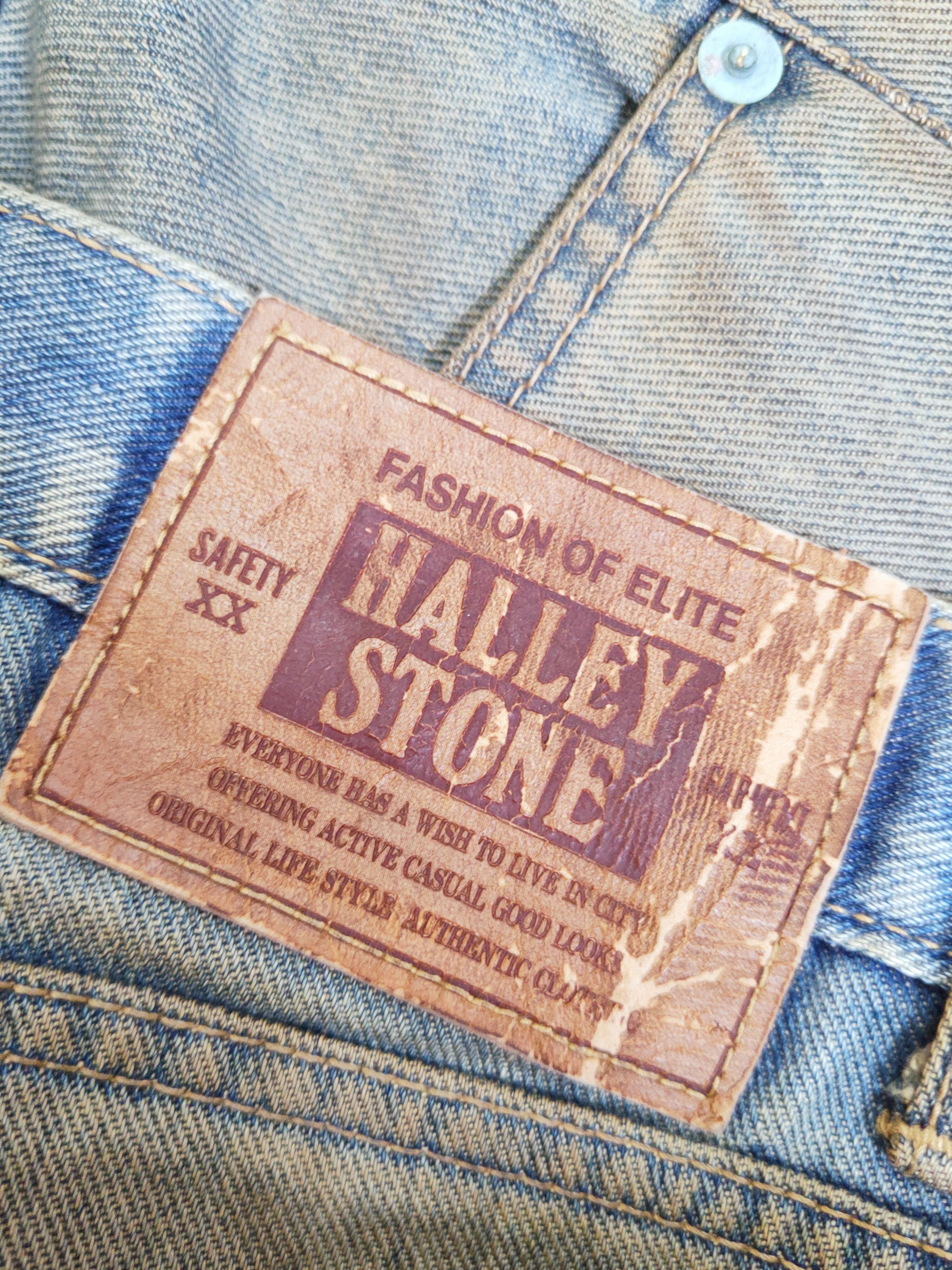 Japanese Brand Halley Stone Blue Faded Distressed Ripped Jeans #W504 Size US 34 / EU 50 - 15 Thumbnail