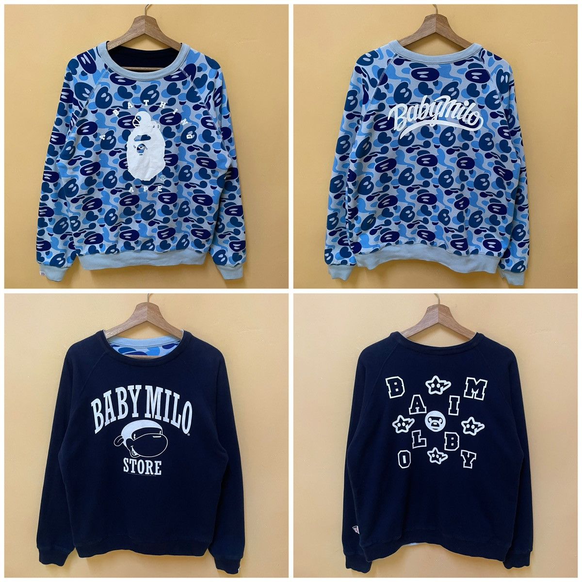 Bape 2006 BAPE Baby Milo Reversible Sweatshirt Size US M / EU 48-50 / 2 - 1 Thumbnail
