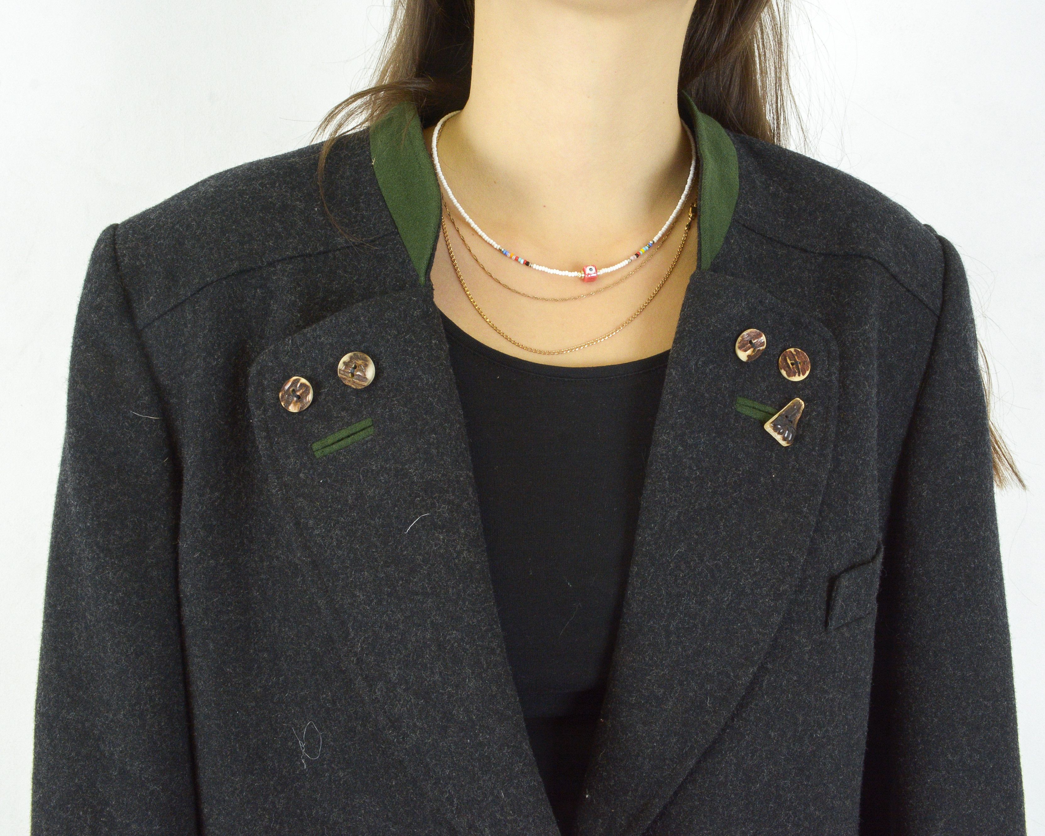 Vintage Steinbock M Tyrol Wool Blazer Jacket Trachten Cardigan Coat Size M / US 6-8 / IT 42-44 - 5 Thumbnail