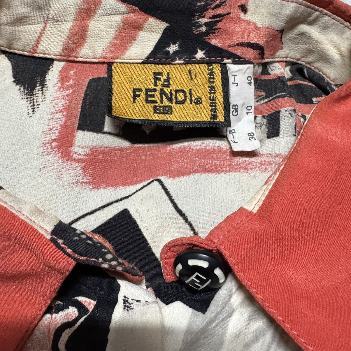Fendi Vintage Fendi Silk Printed Shirt Giulietta El Romeo Size US L / EU 52-54 / 3 - 9 Thumbnail