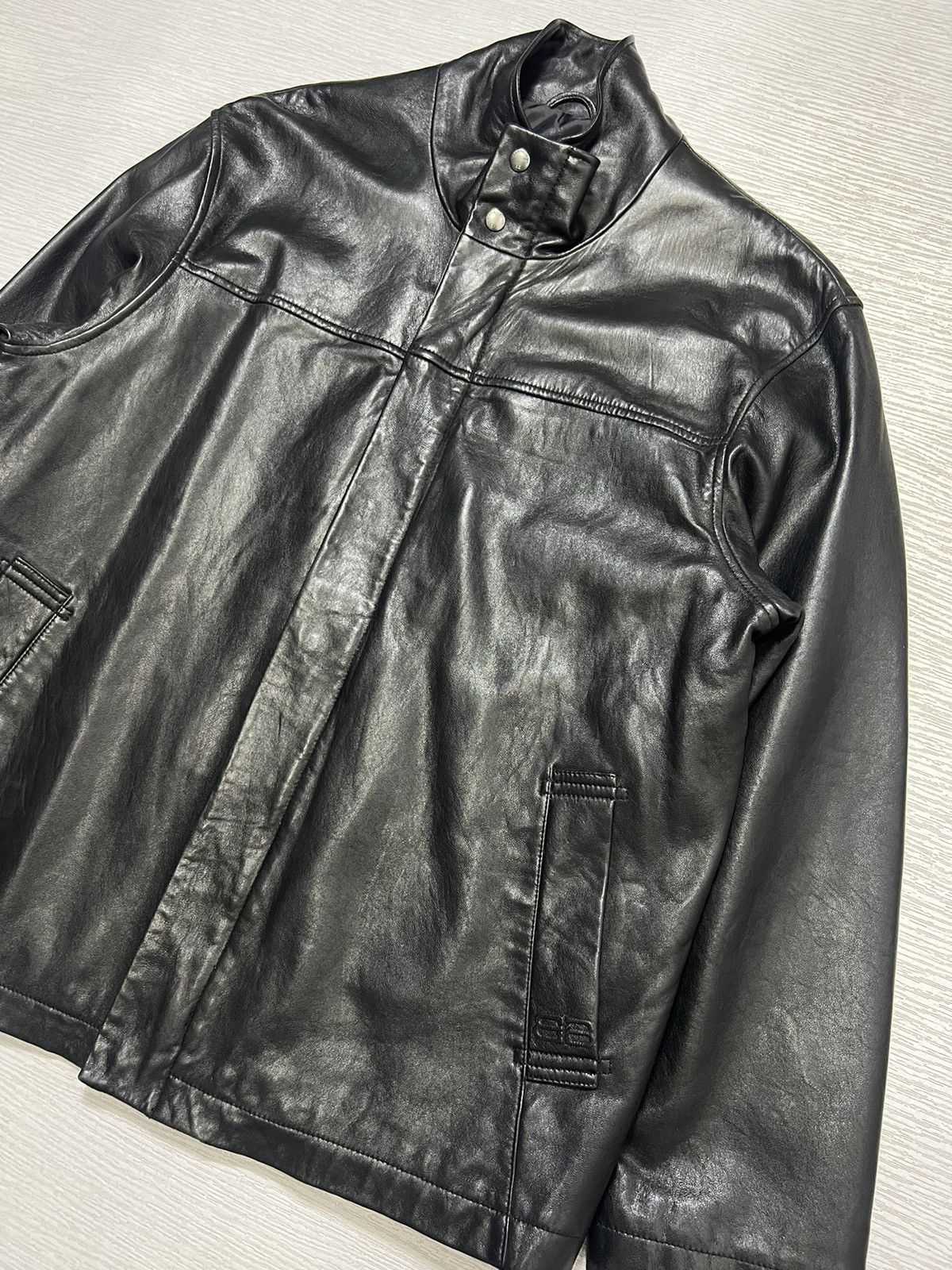Balenciaga Balenciaga - Vintage - 1997 - Full Zip Leather Half Coat Size US XL / EU 56 / 4 - 6 Thumbnail