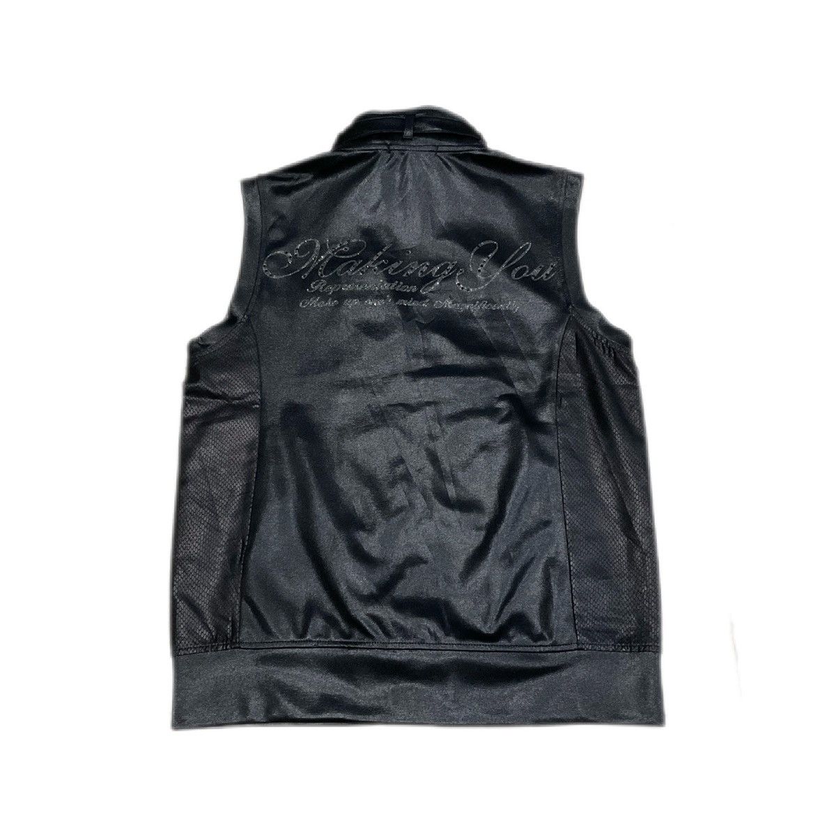 Hysteric Glamour × Japanese Brand × Seditionaries 🔥Sick Y2K Semantic Design Leather Vest Snakeskin Punk Poem Size US M / EU 48-50 / 2 - 2 Thumbnail