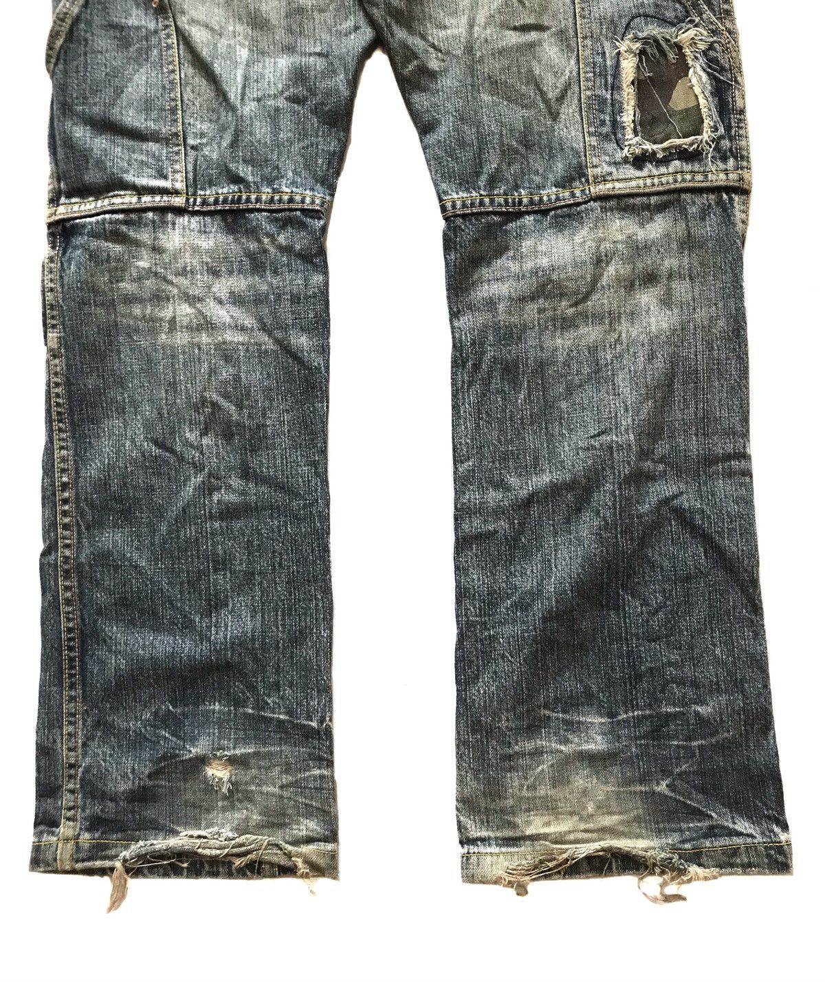 14th Addiction × Japanese Brand × KMRii JAPANESE BRAND SACRIFICE WORKERS PATCHWORK JEANS Size US 31 - 6 Thumbnail