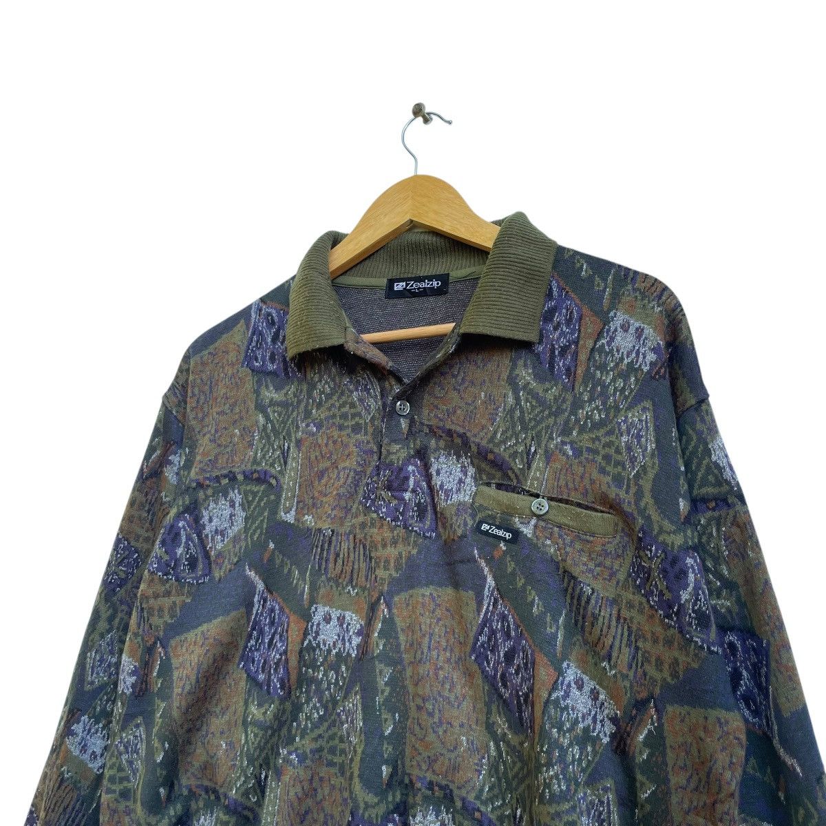 Japanese Brand × Lindbergh × Vintage 💥Japanese Brand ZealZip Fullprint Pullover Jacket Size US M / EU 48-50 / 2 - 3 Thumbnail