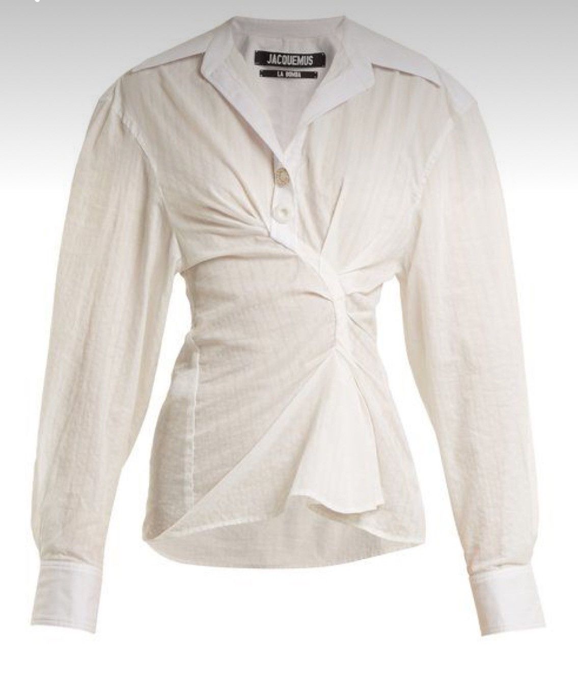 image of Jacquemus La Bomba Shirt in White, Women's (Size XS)