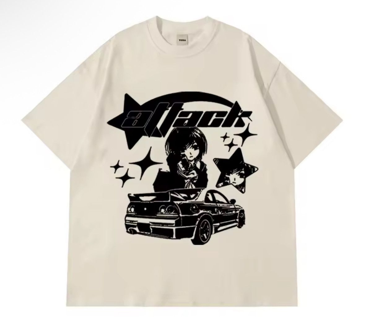 Japanese Brand Gothic 90s Streetwear Star Attack T-Shirt Punk Graphic Tees Size US XXL / EU 58 / 5 - 1 Thumbnail