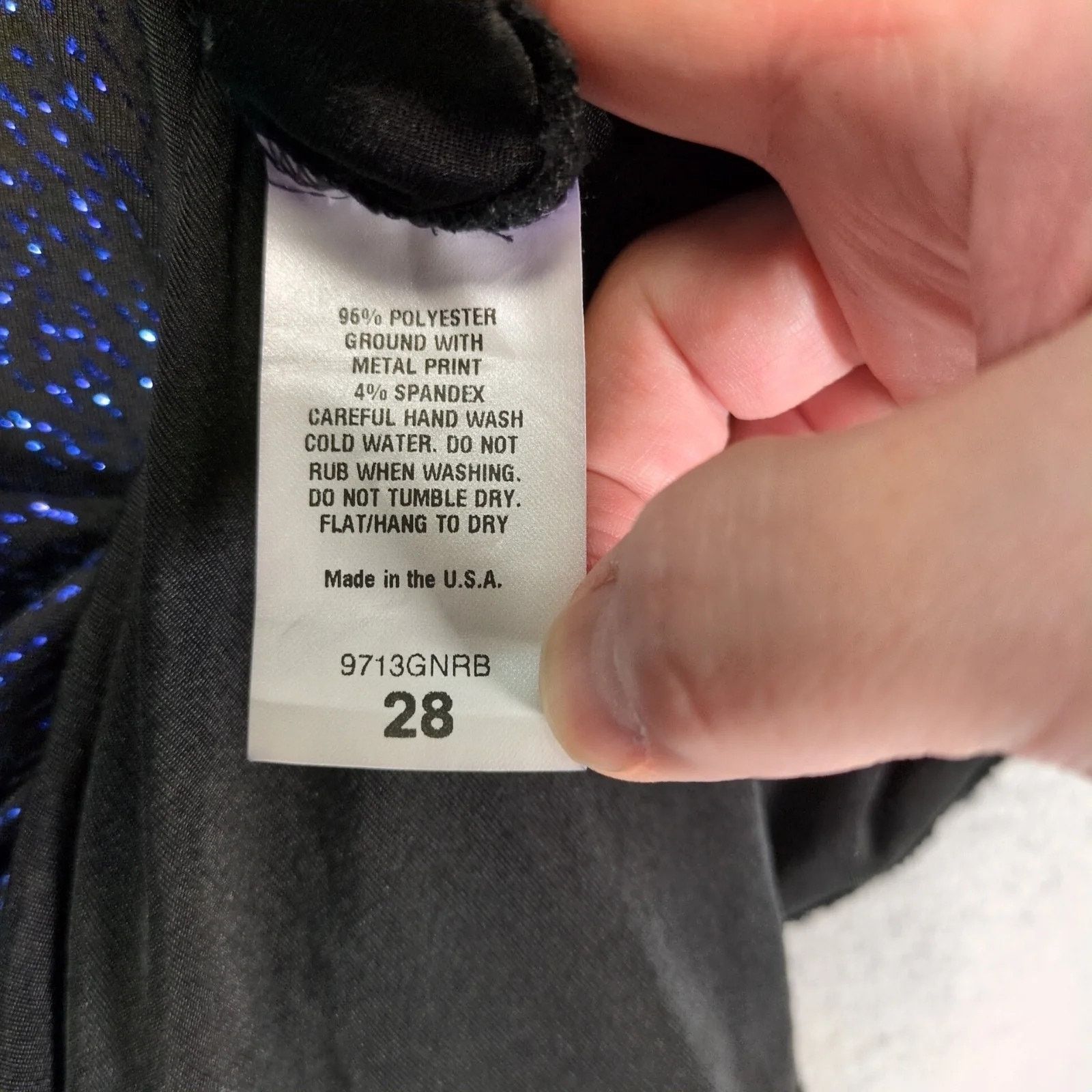 Other Formal Fashions 3X Black Navy Glitter Knit Blouse Top Stage Size 3XL / US 20-22 - 4 Thumbnail