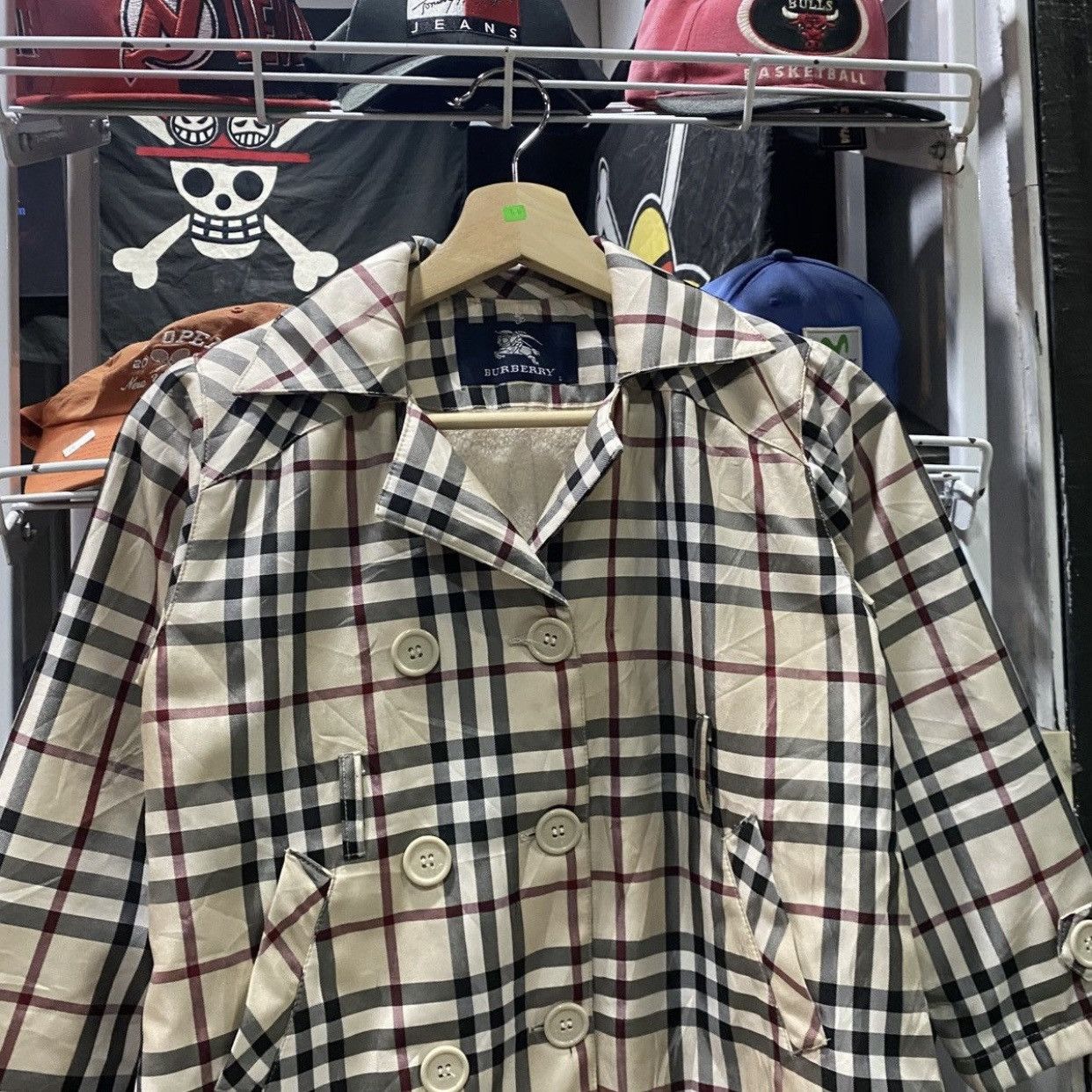 Burberry Vintage Burberry Nova Check DoubleBreasted Short Coat Jacket Size L / US 10 / IT 46 - 4 Thumbnail