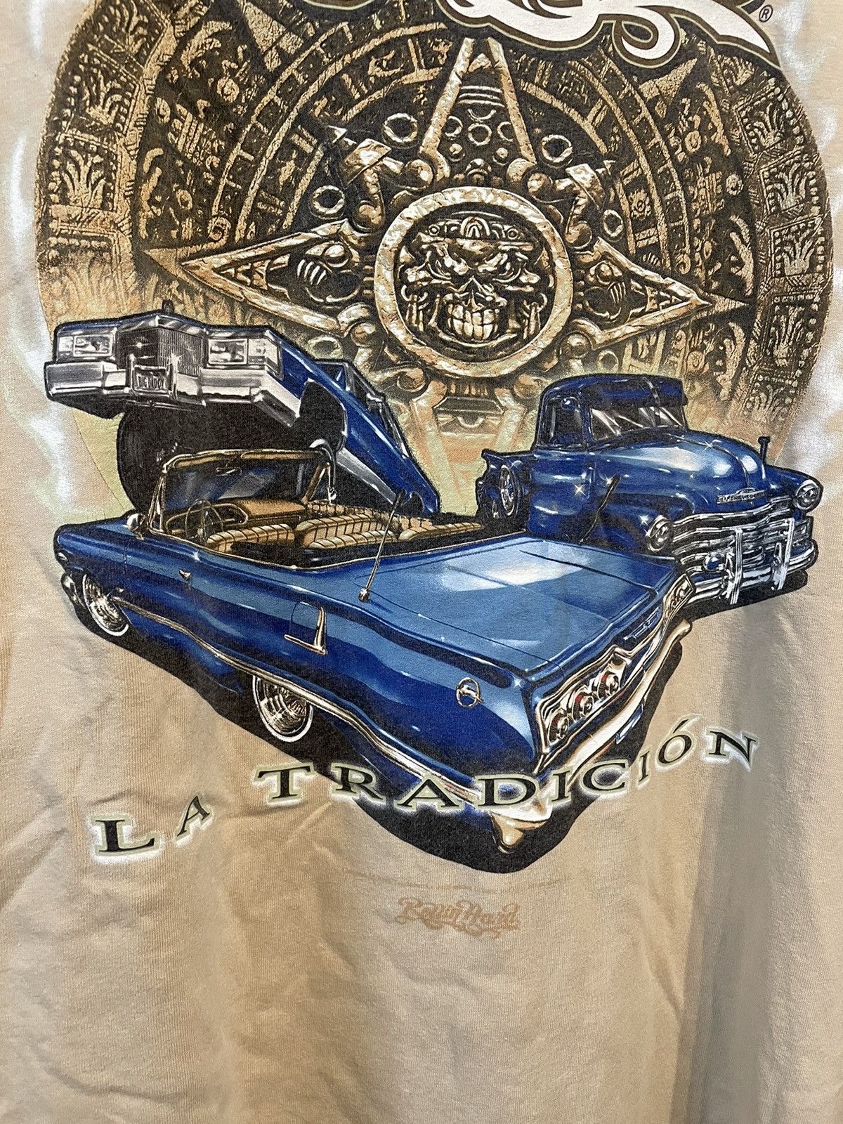 Vintage Vtg Rolling Hard La Tradicion Car Motive Size US XL / EU 56 / 4 - 6 Thumbnail