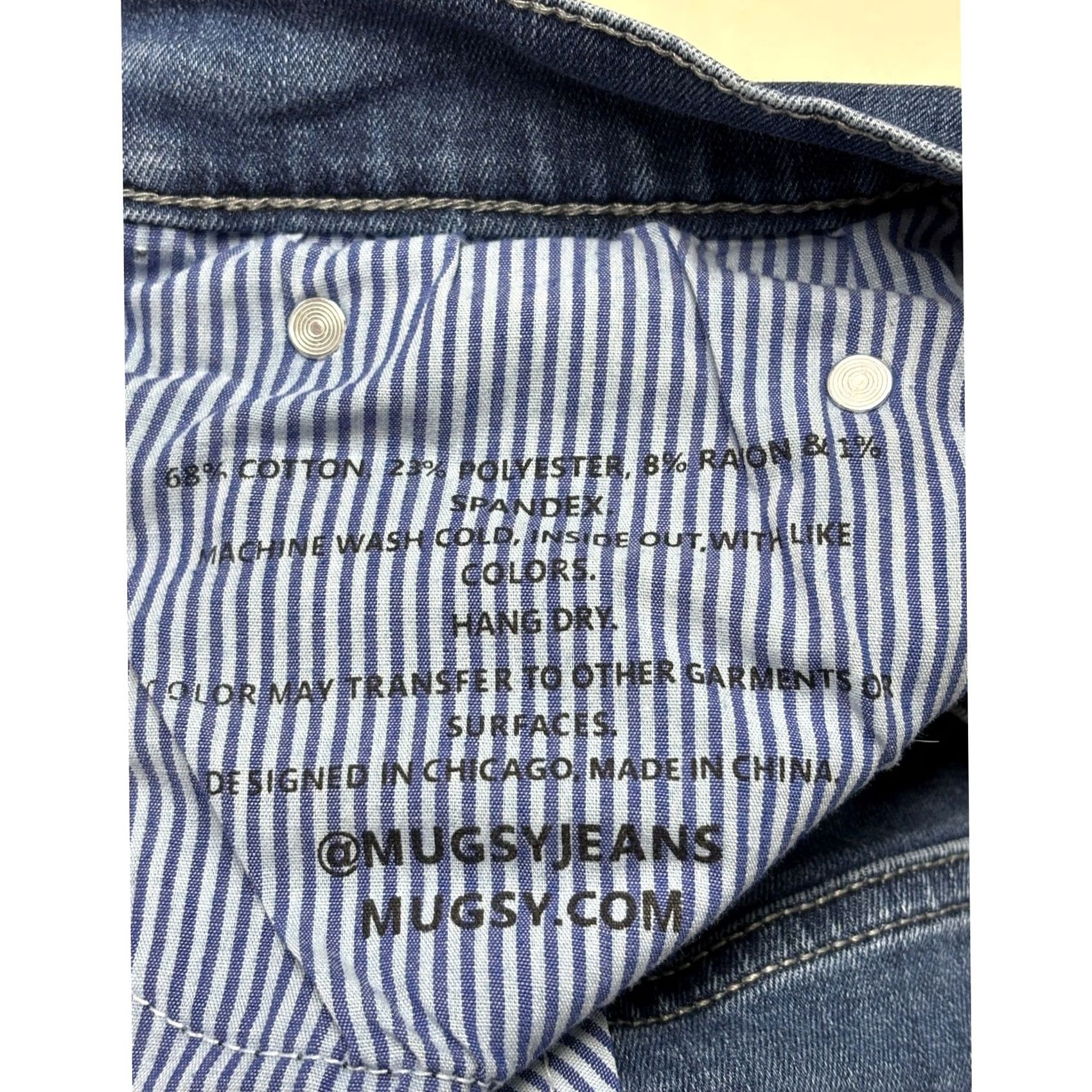 Vintage Mugsy Jeans Mens Blue Wash Straight Leg Denim Pants 33x32 - Regular Fit, 5-Pocket, Stretch Jeans Size US 33 - 4 Thumbnail