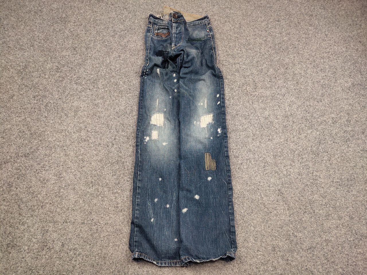 Japanese Brand VTG Y2K Japan Kick Distressed Faded Stretch Thunder Jeans Size US 34 / EU 50 - 2 Thumbnail