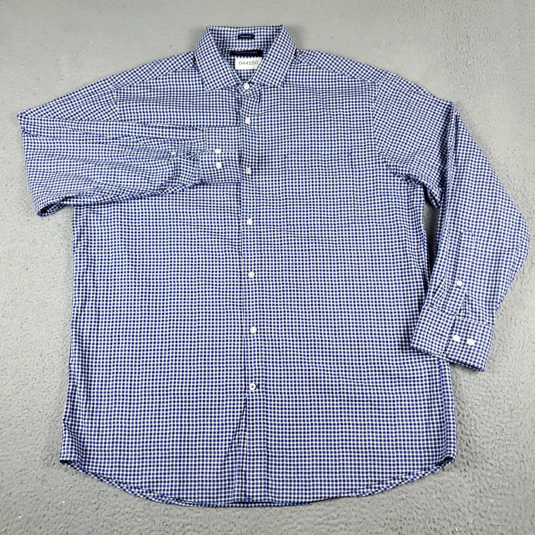 Tommy Hilfiger Tommy Hilfiger Shirt Mens XL Blue Check Casual Button Up Long Sleeve Size US XL / EU 56 / 4 - 2 Thumbnail