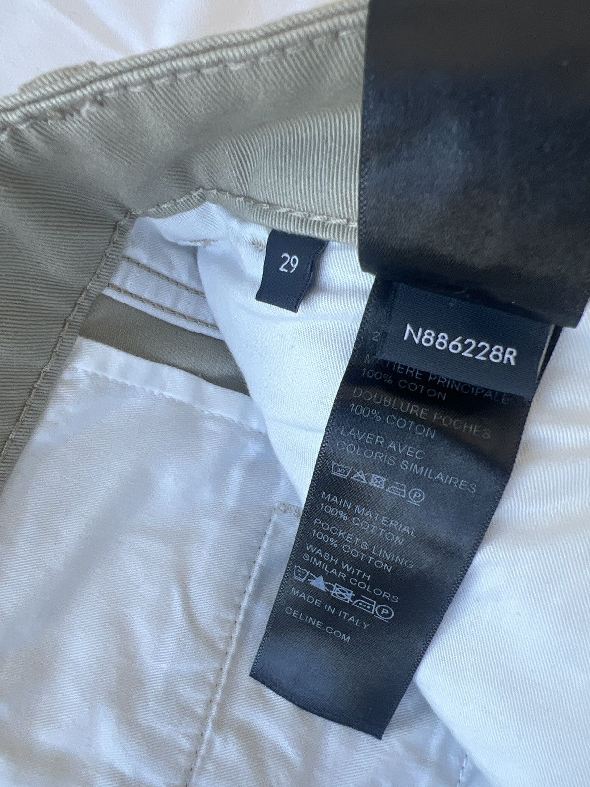 Celine STRAIGHT CHINOS IN COTTON TWILL Size US 29 - 1 Thumbnail