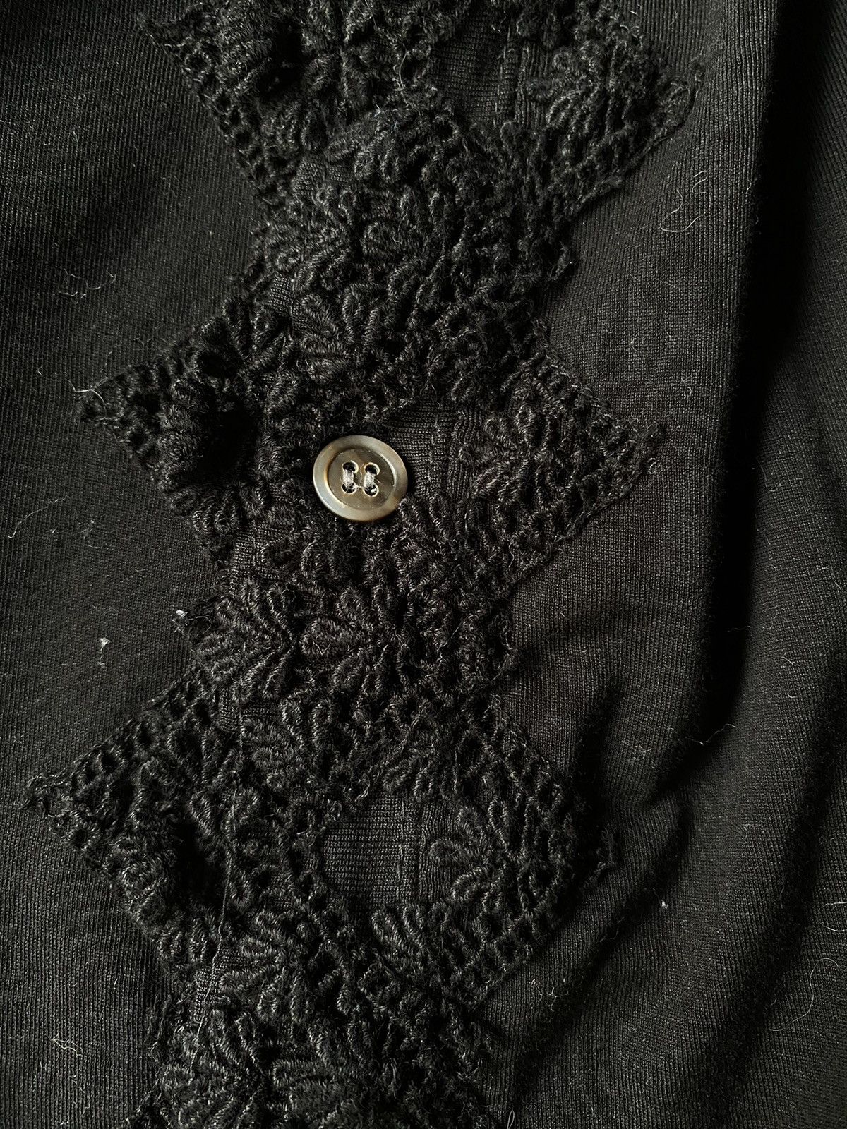 Zucca ZUCCA Black Long Sleeve Ruffle Cardigan Size ONE SIZE - 9 Thumbnail