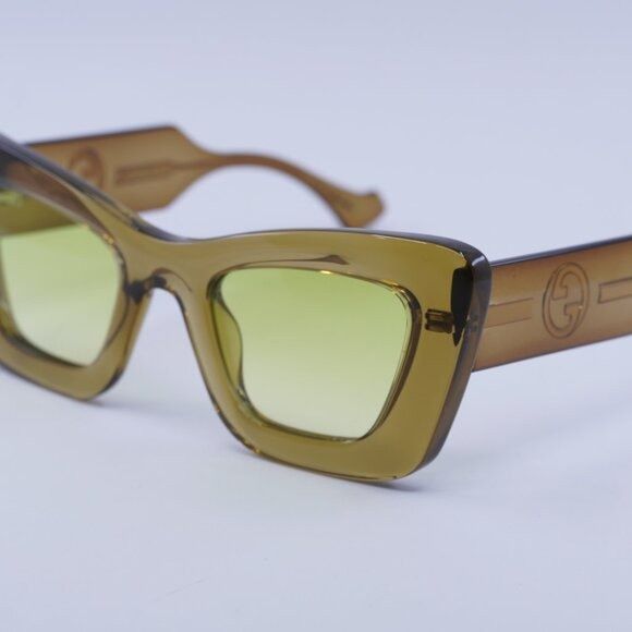 Gucci 🕶️ New Gucci GG1552S 004 Brown/Light Green Sunglasses Size ONE SIZE - 4 Thumbnail