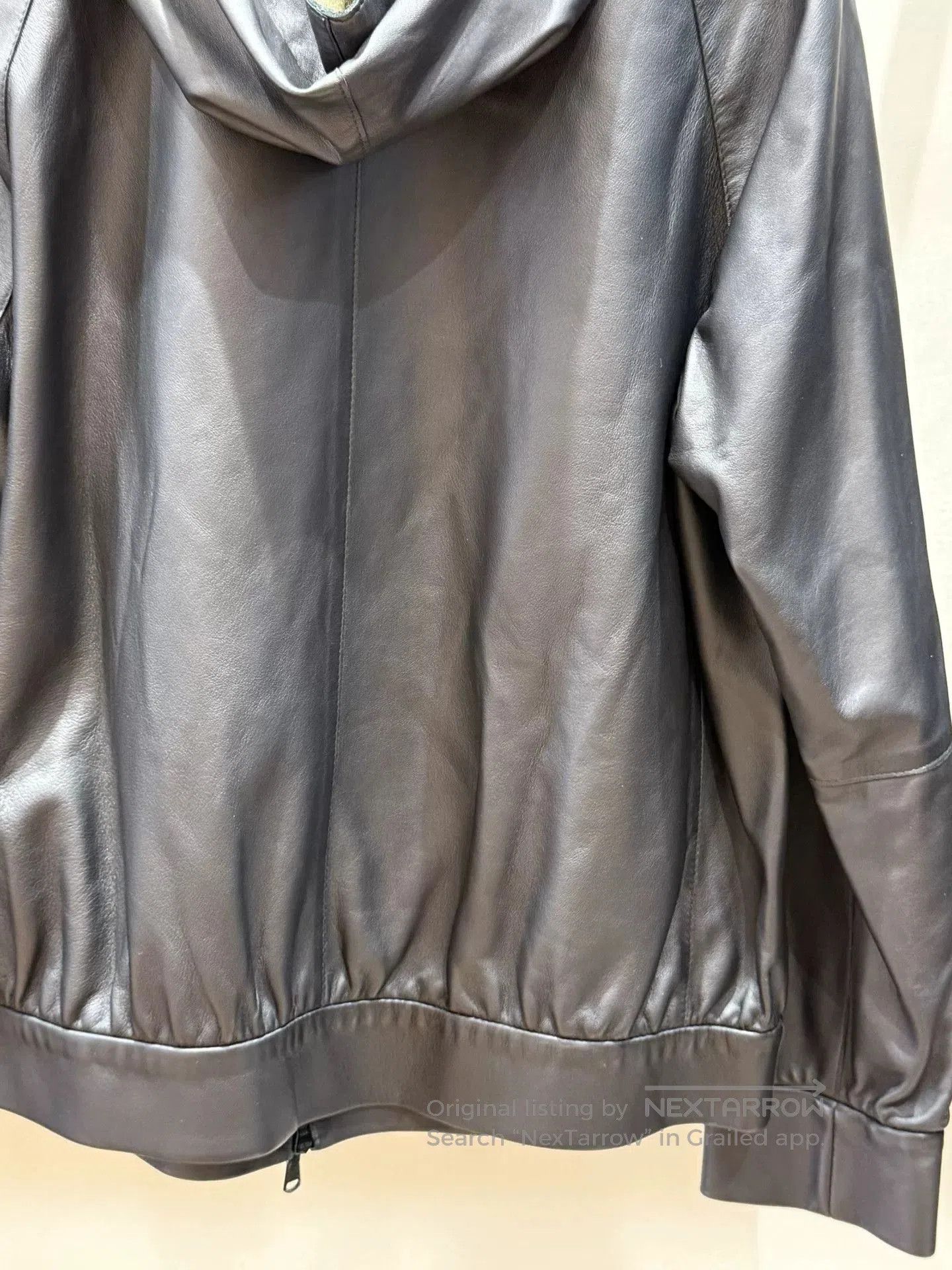 Brunello Cucinelli Brunello Cucinelli Black Leather Hooded Jacket. Size US S / EU 44-46 / 1 - 7 Thumbnail
