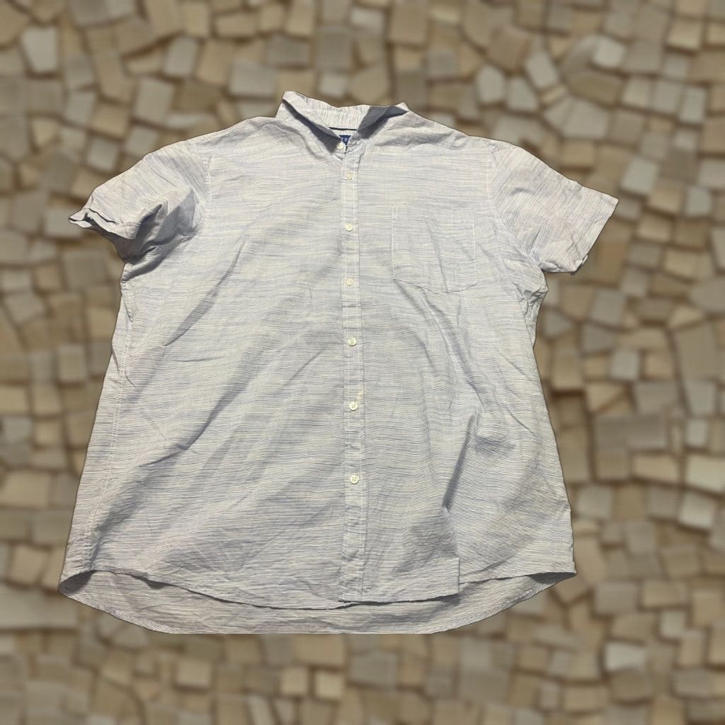 Apt. 9 Apt. 9 Shirt Men's XXL Blue Short Sleeve Button Up Slim Fit Premier Flex Size US XXL / EU 58 / 5 - 1 Thumbnail