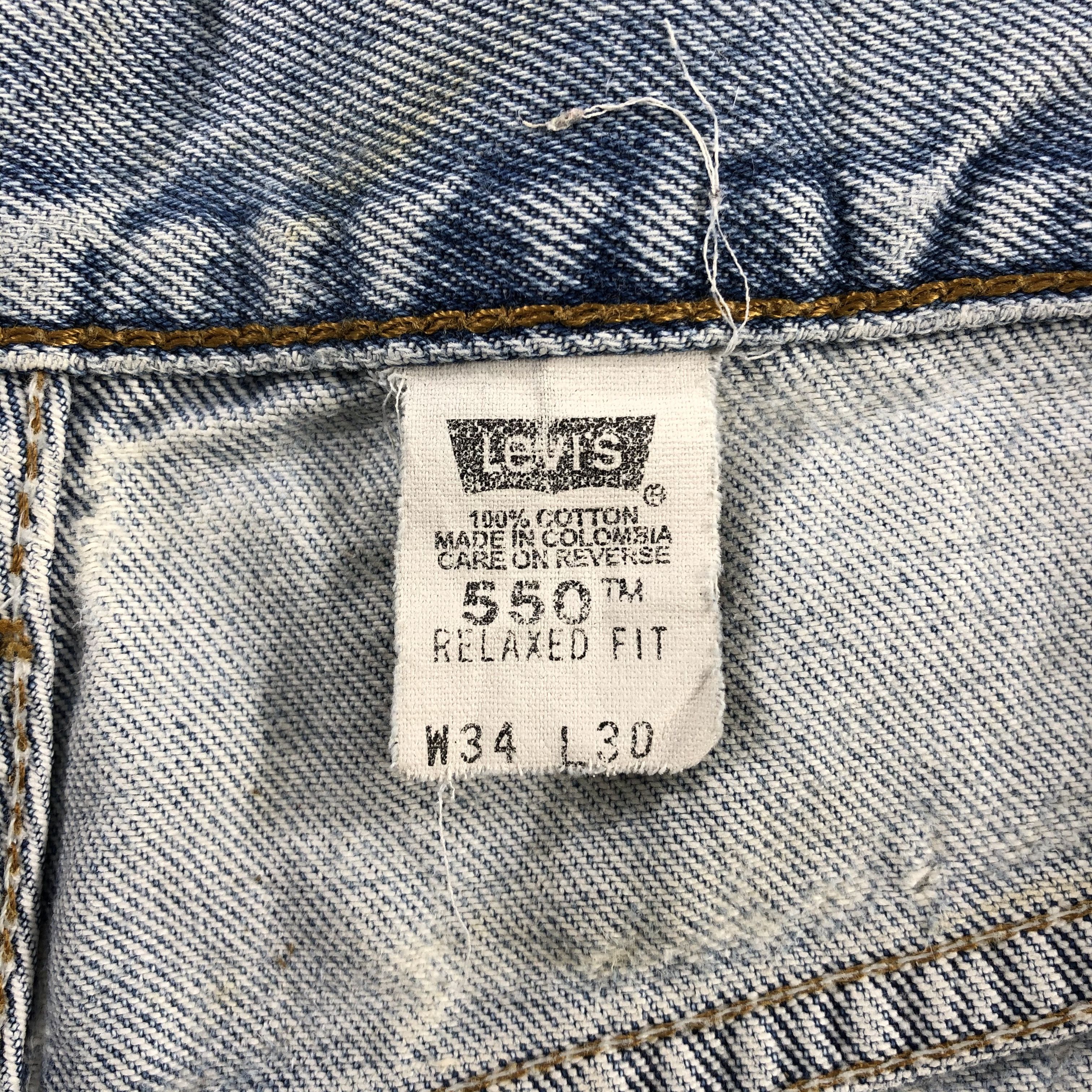 Levi's Vintage 90s Light Wash Levis 550 Jeans-J1622 Size US 33 - 16 Thumbnail