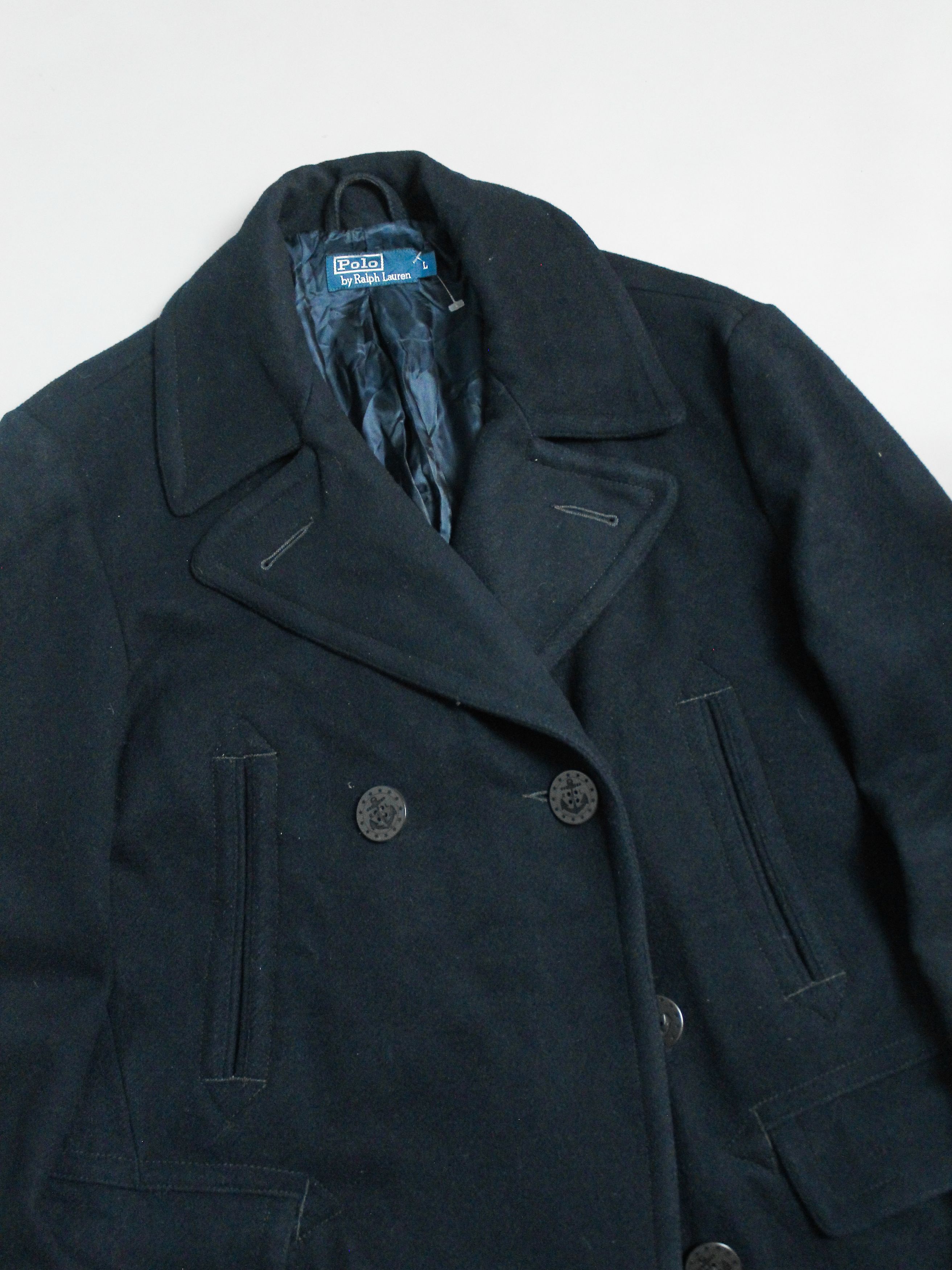 Polo Ralph Lauren POLO RALPH LAUREN DOUBLEBREASTED MENS WOOL COAT BLUE L Size US L / EU 52-54 / 3 - 3 Thumbnail