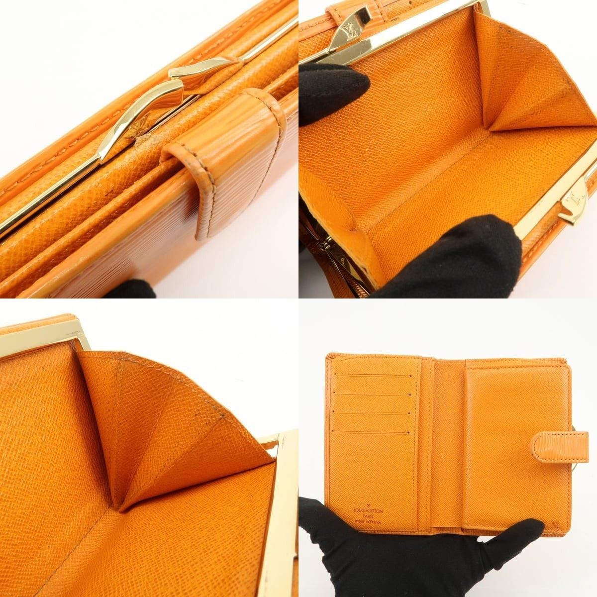 Louis Vuitton Louis Vuitton Epi Porte Monnaie Viennois Wallet Orange Size ONE SIZE - 6 Thumbnail