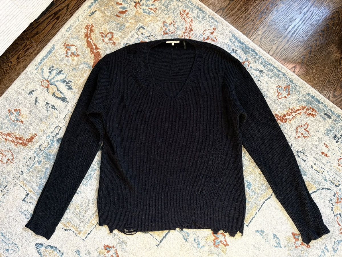 Helmut Lang Helmut Lang Oversized Black Sweater Ragged Knit Size S Size US S / EU 44-46 / 1 - 2 Thumbnail