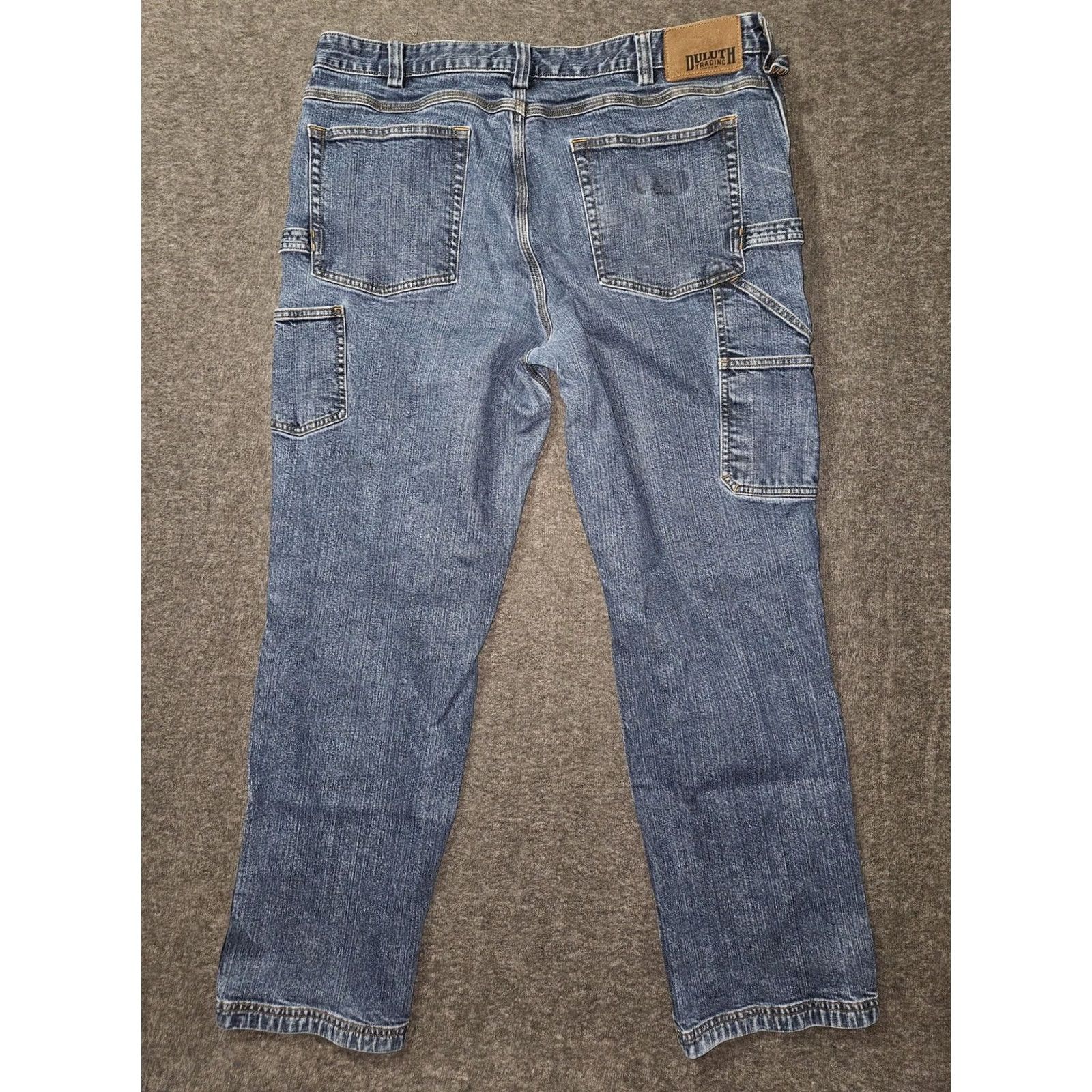 Duluth Trading Company Duluth Trading Co Jeans Mens 38x30 Flex Ballroom Denim Blue Cargo Straight Regular Activity Workwear Comfort Pockets Mens Size US 38 / EU 54 - 7 Thumbnail