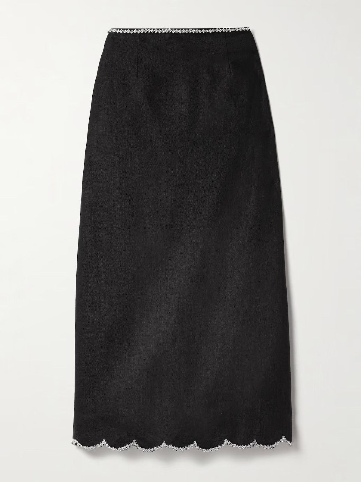 Zimmermann ZIMMERMANN Crush Scalloped Midi Skirt Zimmermann size 2 Size 30" / US 8 / IT 44 - 4 Thumbnail