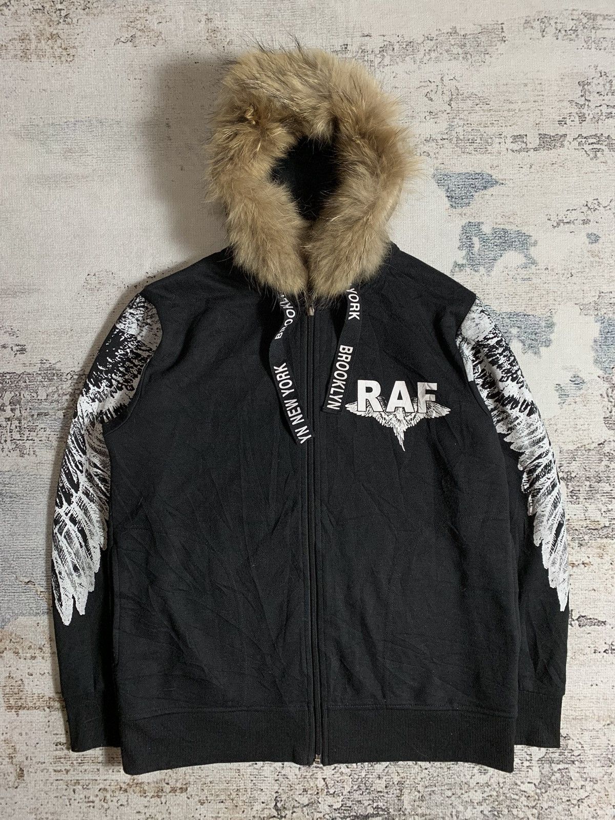 Japanese Brand Faux fur hoodie Wing Raf Style M.hoard Size US M / EU 48-50 / 2 - 1 Thumbnail